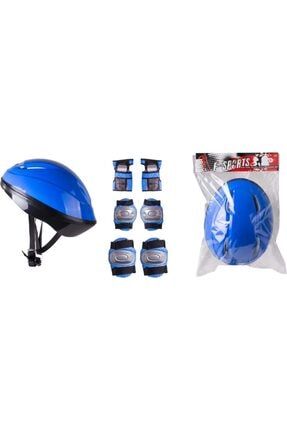 Mavi Bisiklet Scooter Kask Dizlik Dirseklik Koruyucu Set 294949
