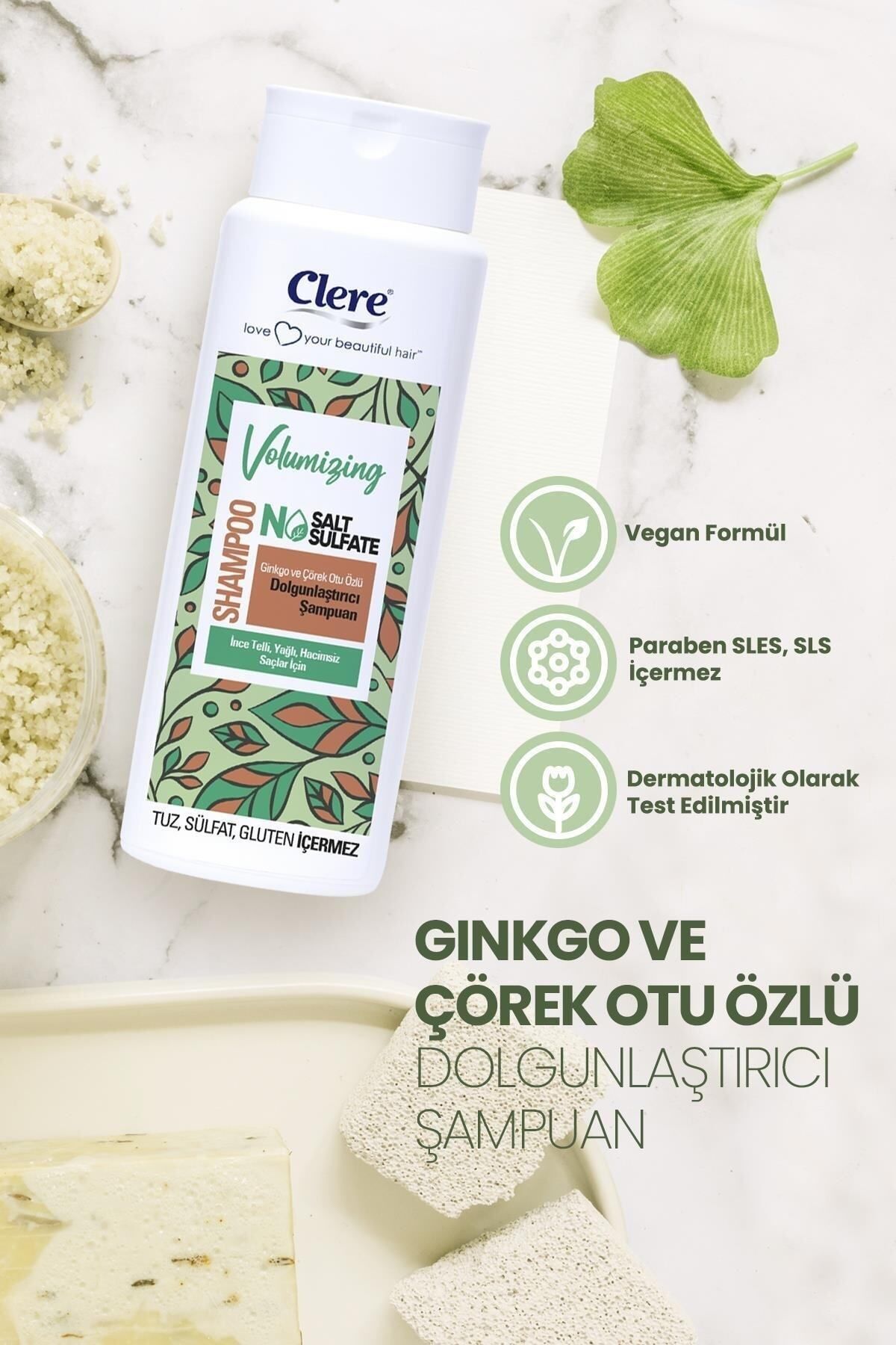 Clere-Volumizing Super Shampoo with Ginkgo and Black Cumin Extract 500ml 3
