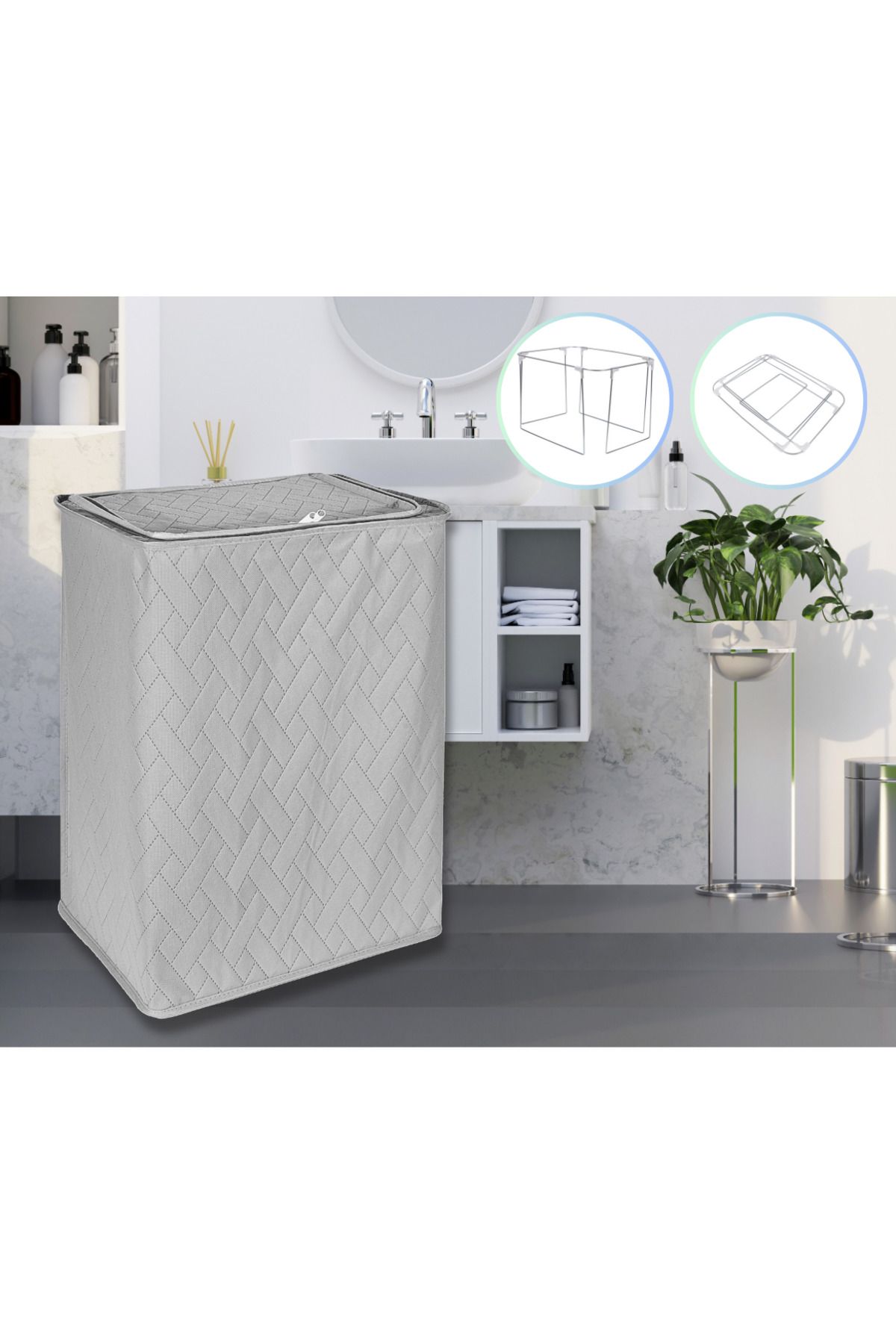 Grey laundry 2025 basket