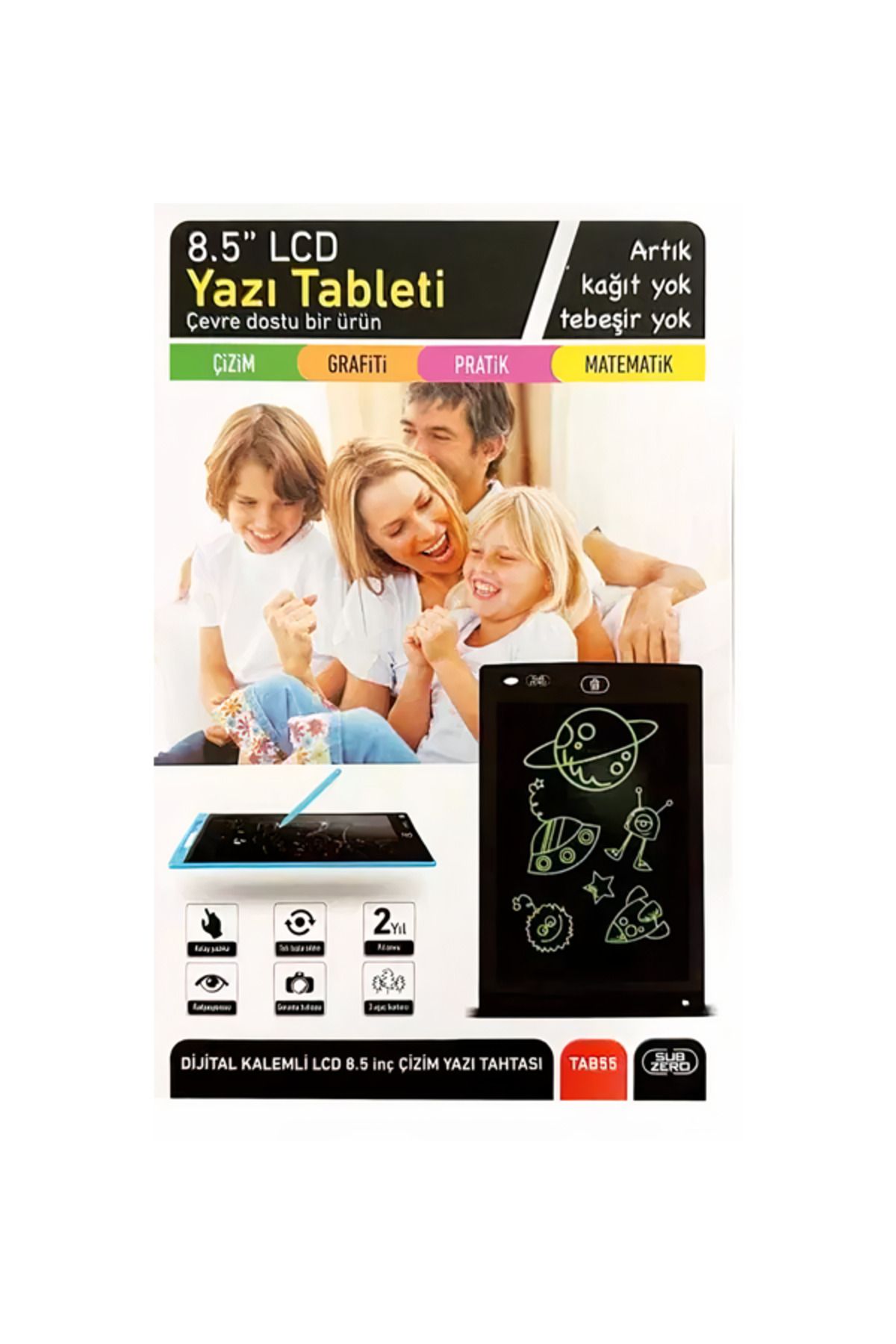 Subzero-Tablet Lcd 8.5 Inch Digital Pen Environmentally Friendly Drawing Writing Board Drawing Graffiti Practical Mathematics 4