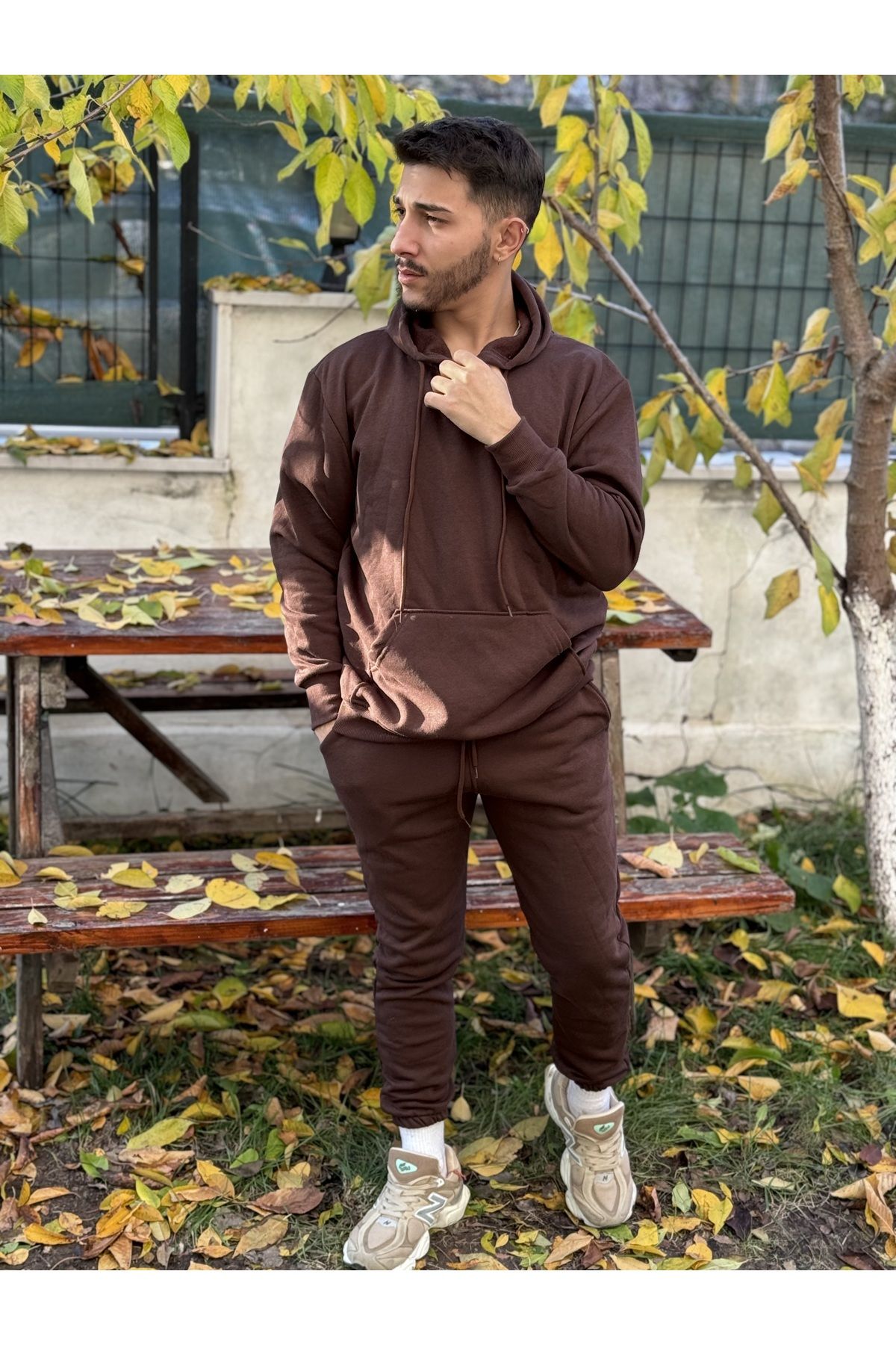 CMZ COLLECT ON brown 3 thread thick tracksuit