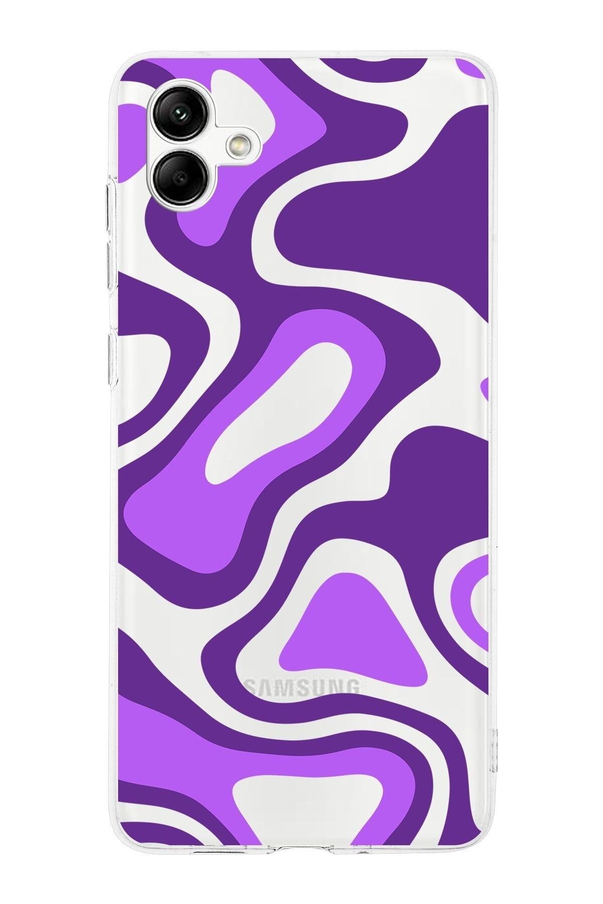 Samsung Galaxy A05 Kamera Korumalı Kapak Renkli Desen Tasarımlı Şeffaf Kılıf