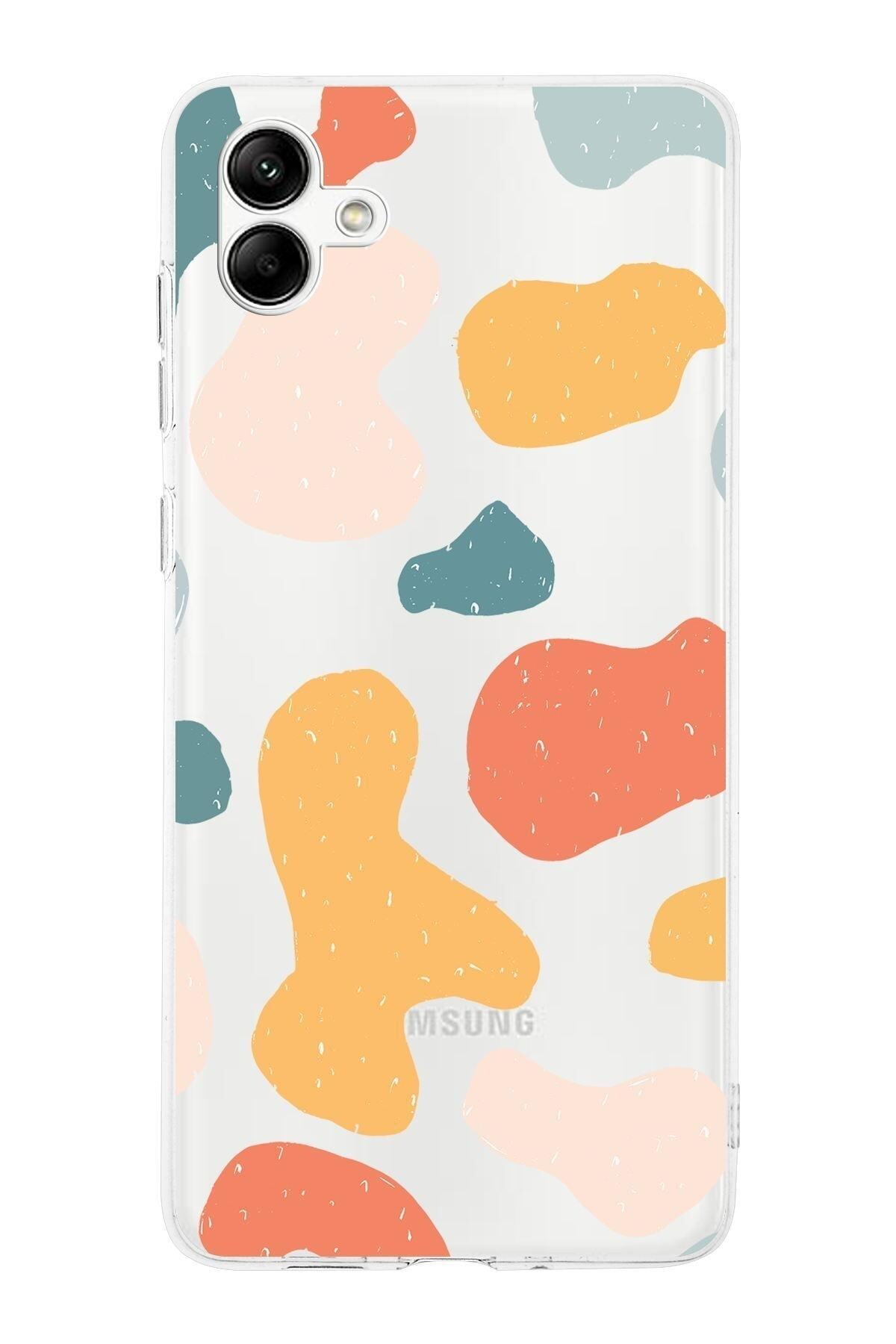 Samsung Galaxy A05 Uyumlu Kamera Korumalı Kapak Grunge Tasarımlı Şeffaf Kılıf