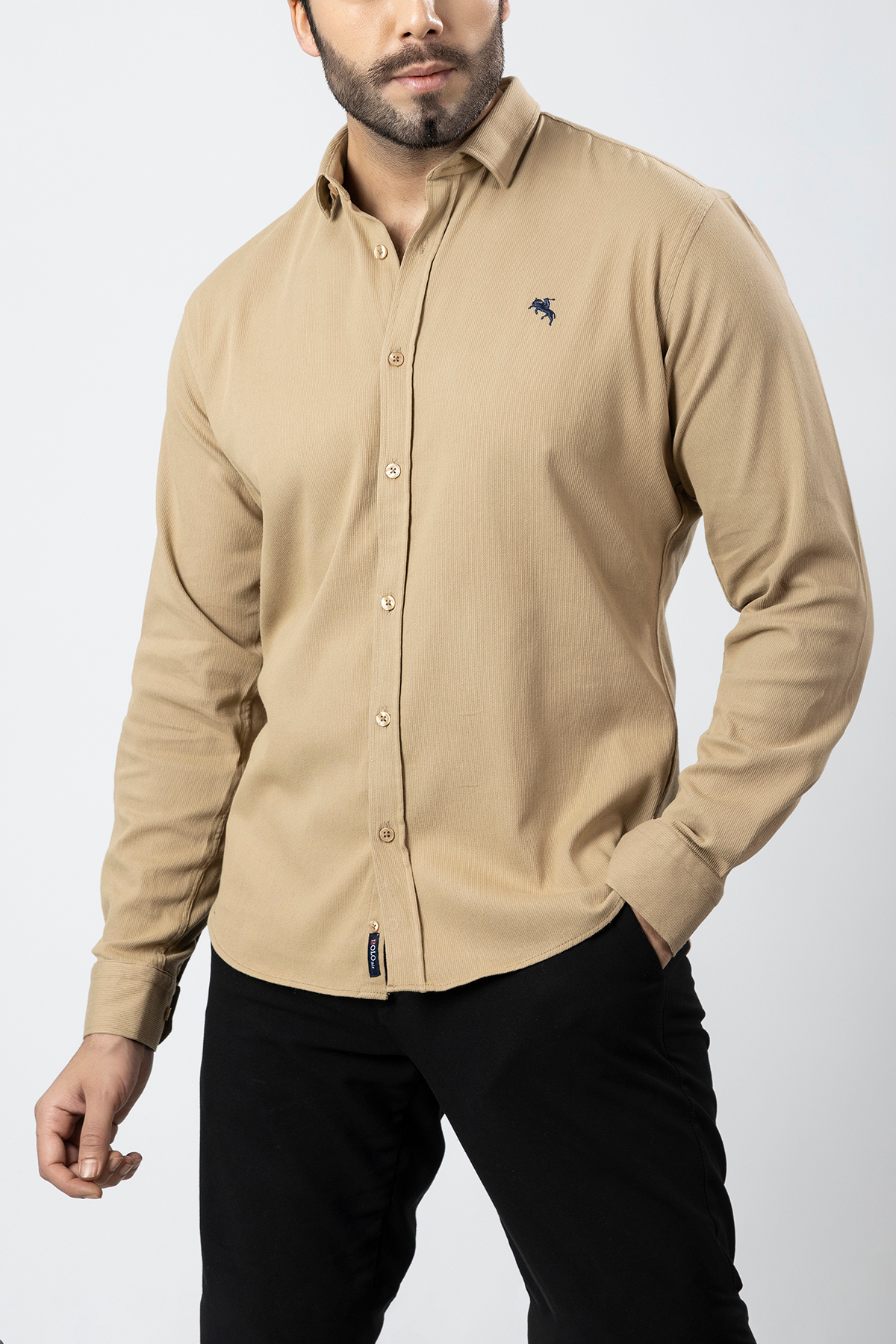 پیراهن مردانه قهوه ای polo air | PA-180 اورجینال - تصویر 3