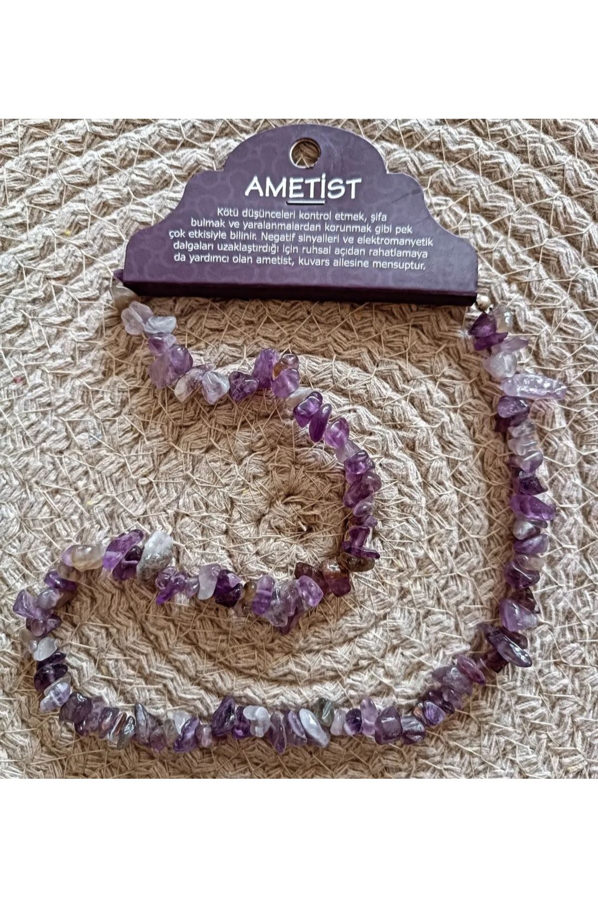 devritarz Amethyst Stone Cracked Stone Healing Natural Stone Necklace Design