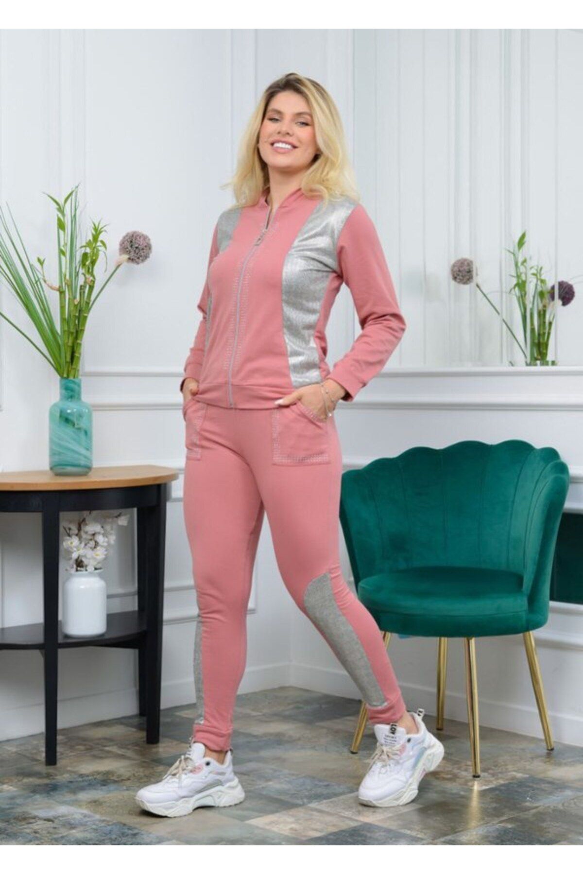 Pink womens on sale sweatsuit sets