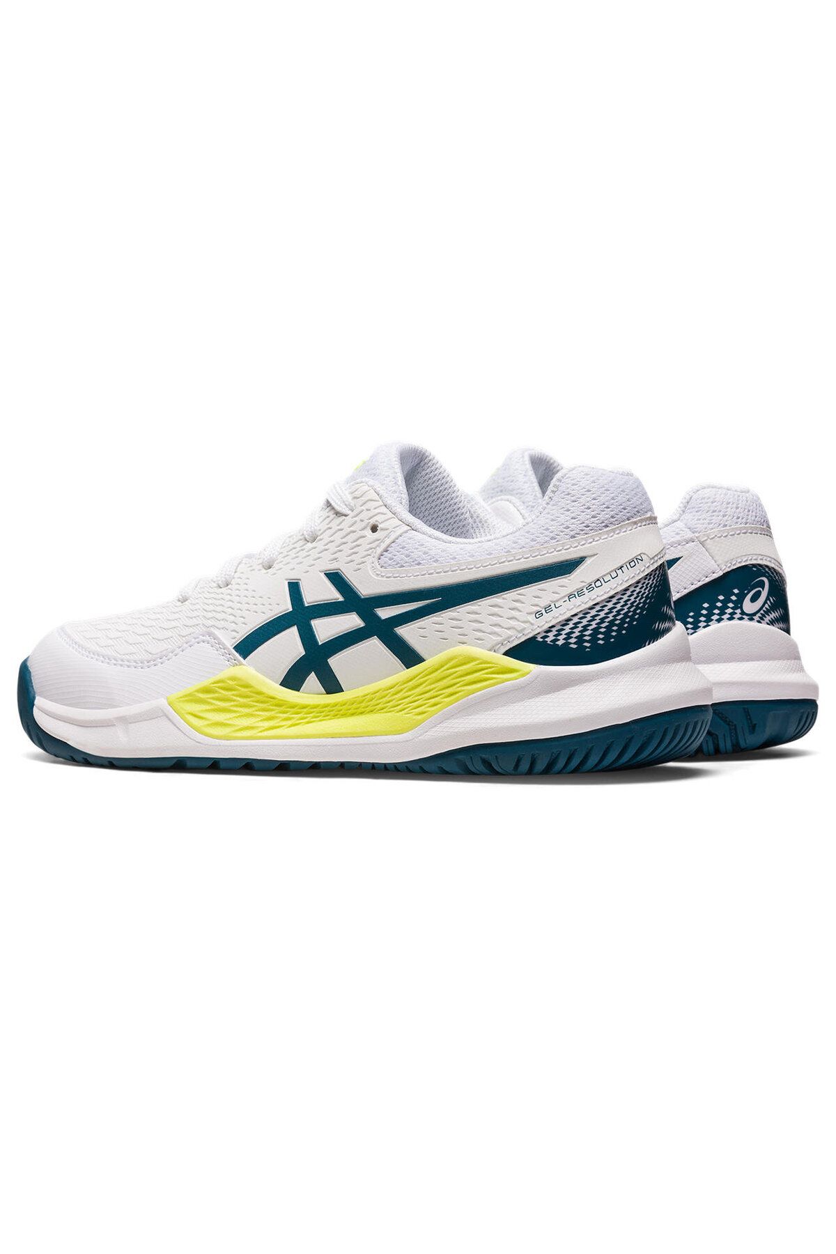Asics کفش تنیس سفید با وضوح ژل 9 اورجینال Gs Big Boy