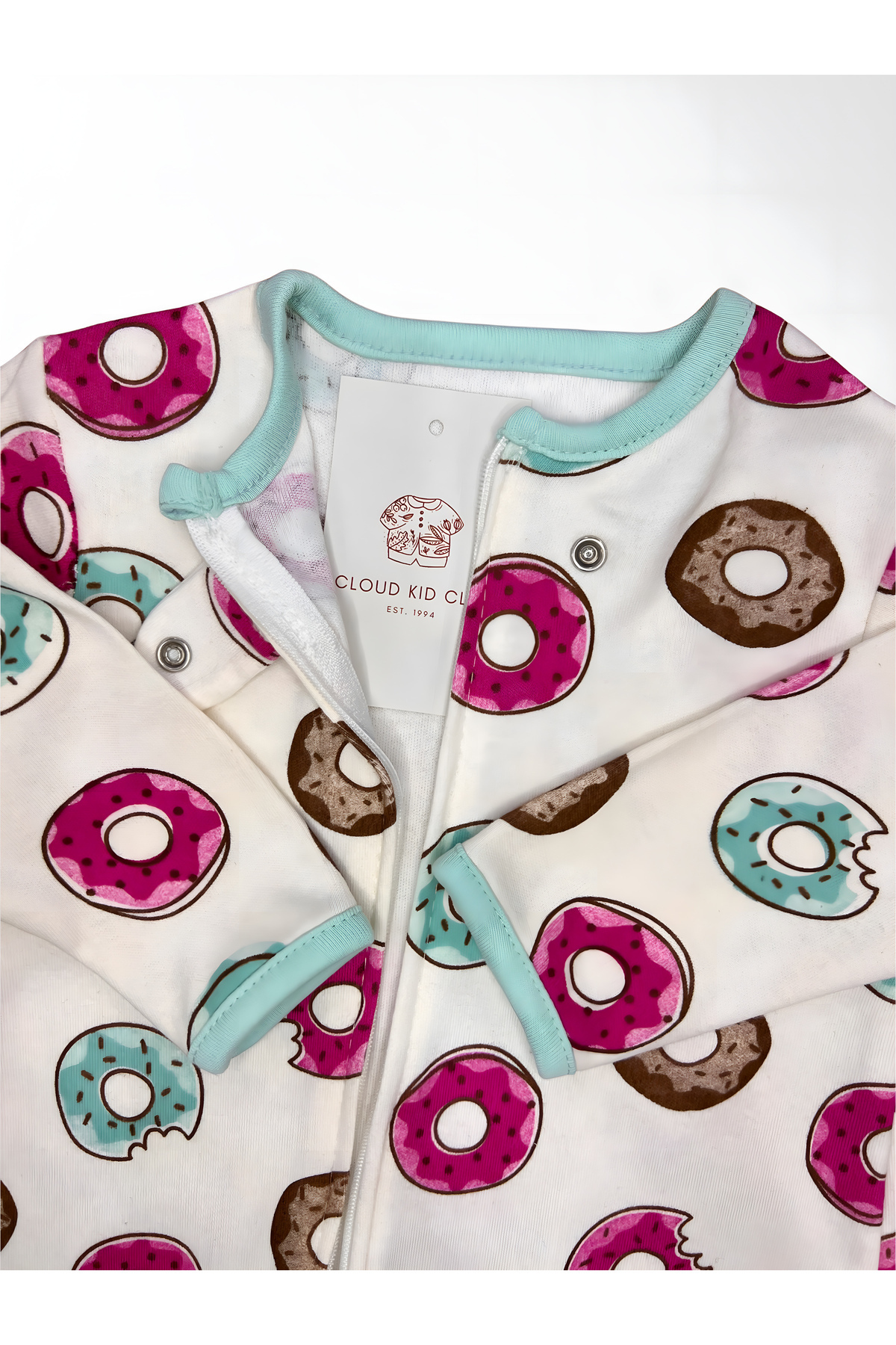 cloudkidclub Tatlı Donat %100 Doğal Pamuk 3'lü Bebek Tulum 0-18 Ay (UNİSEX) fotoğrafı 4 (önizleme)