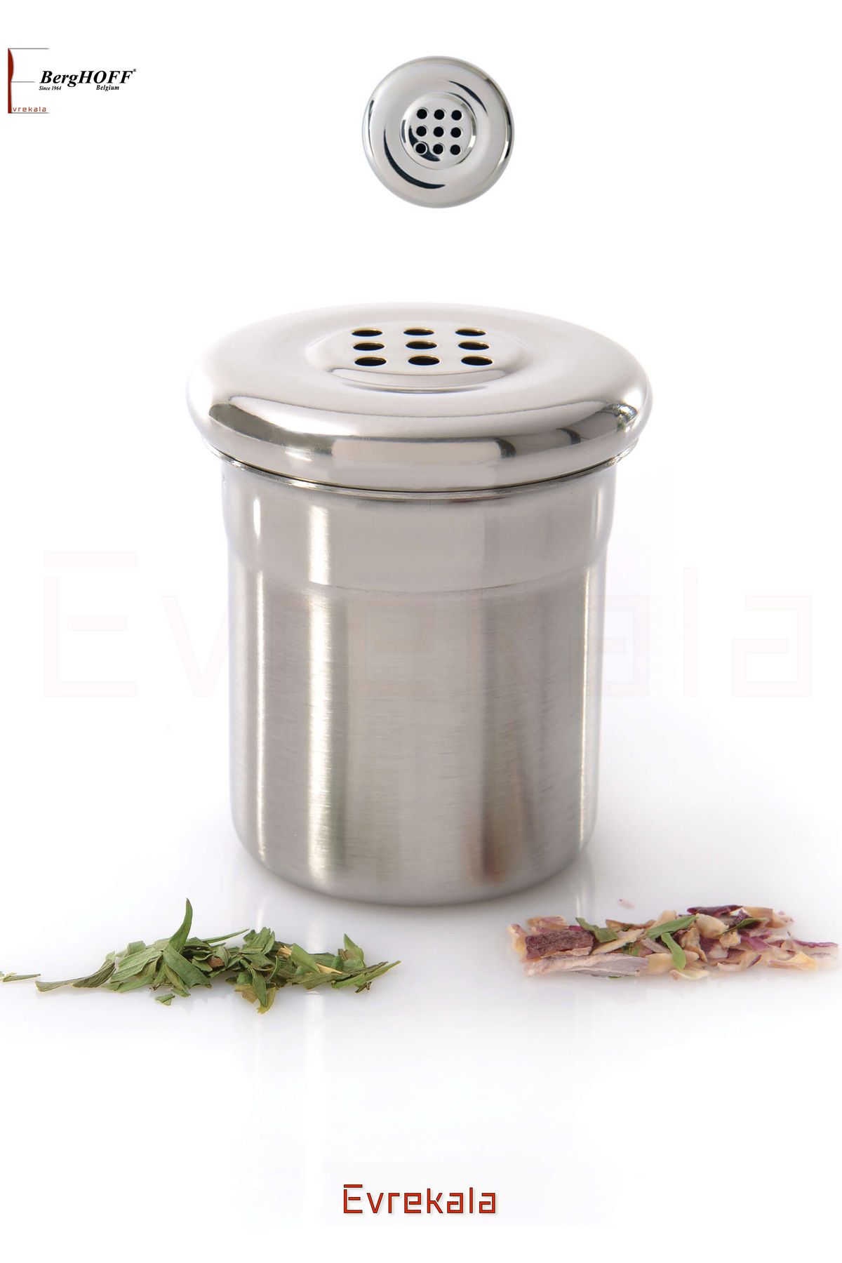 بانکه ادویه Evrekala Steel Spice Dispenser درشت فولاد جدید Berghoff