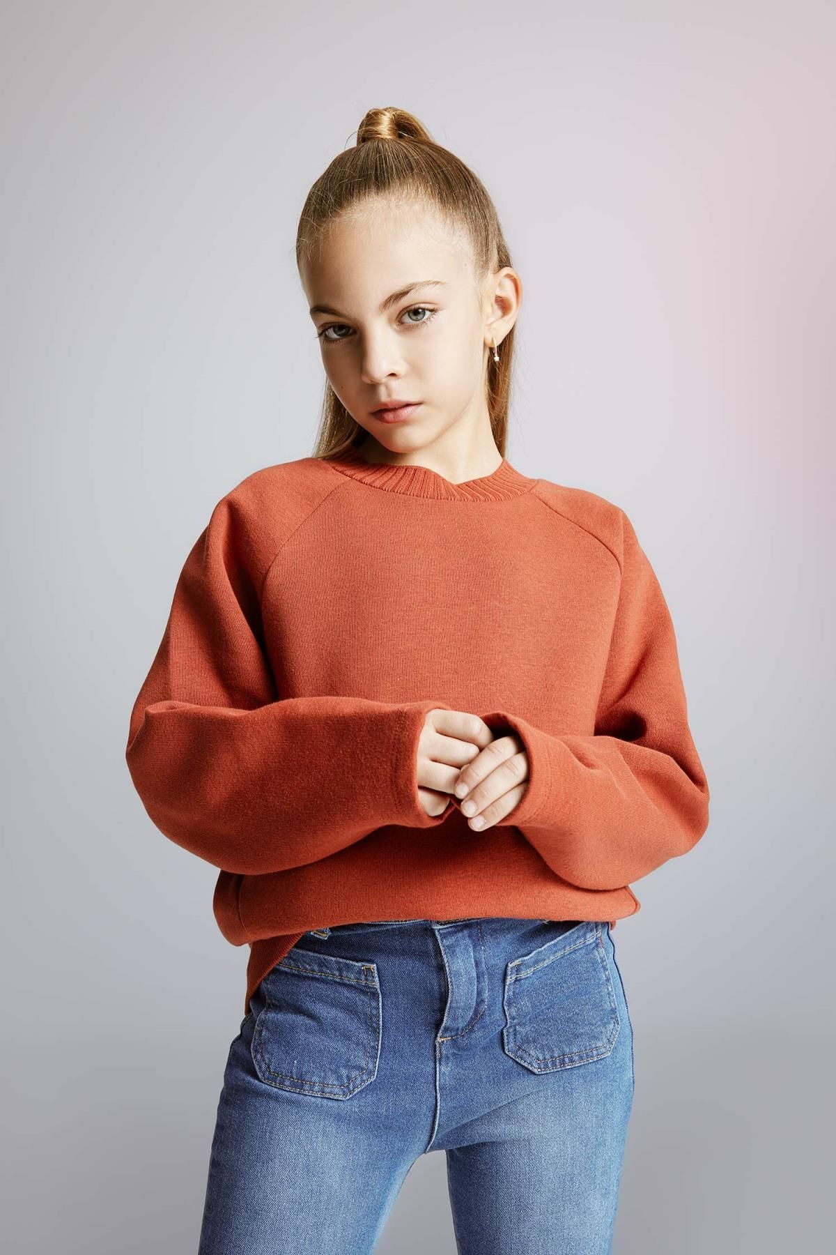 Fuzzy crew cheap neck sweatshirt