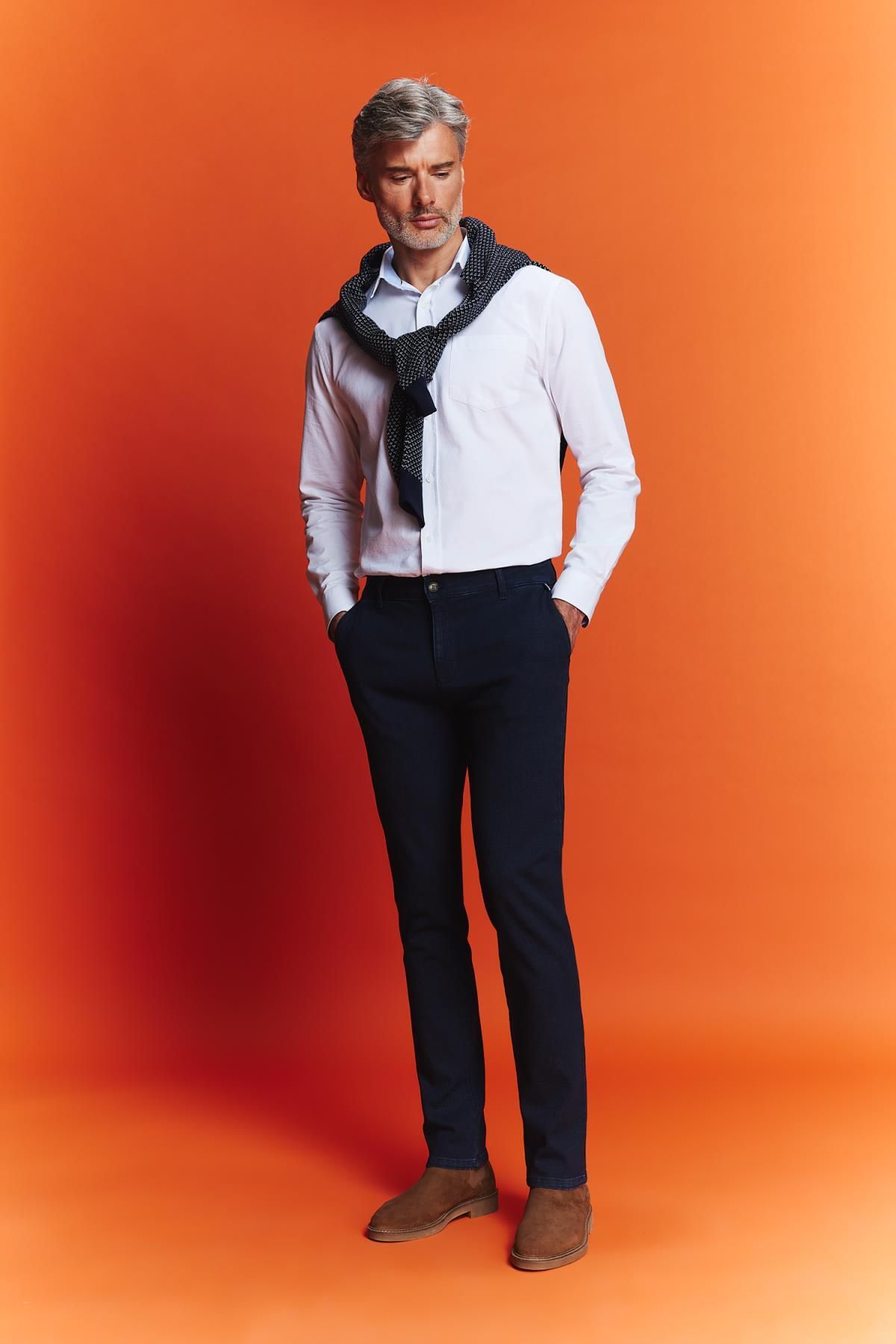 DeFacto-Pantaloni lungi, slim fit, cu buzunare, slim fit B1874ax23au 2