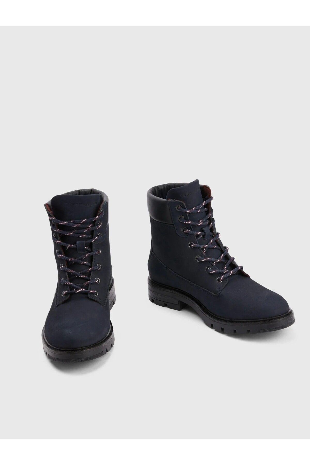Tommy Hilfiger Navy Blue Nubuck Leather Boots FM0FM04205 DW5