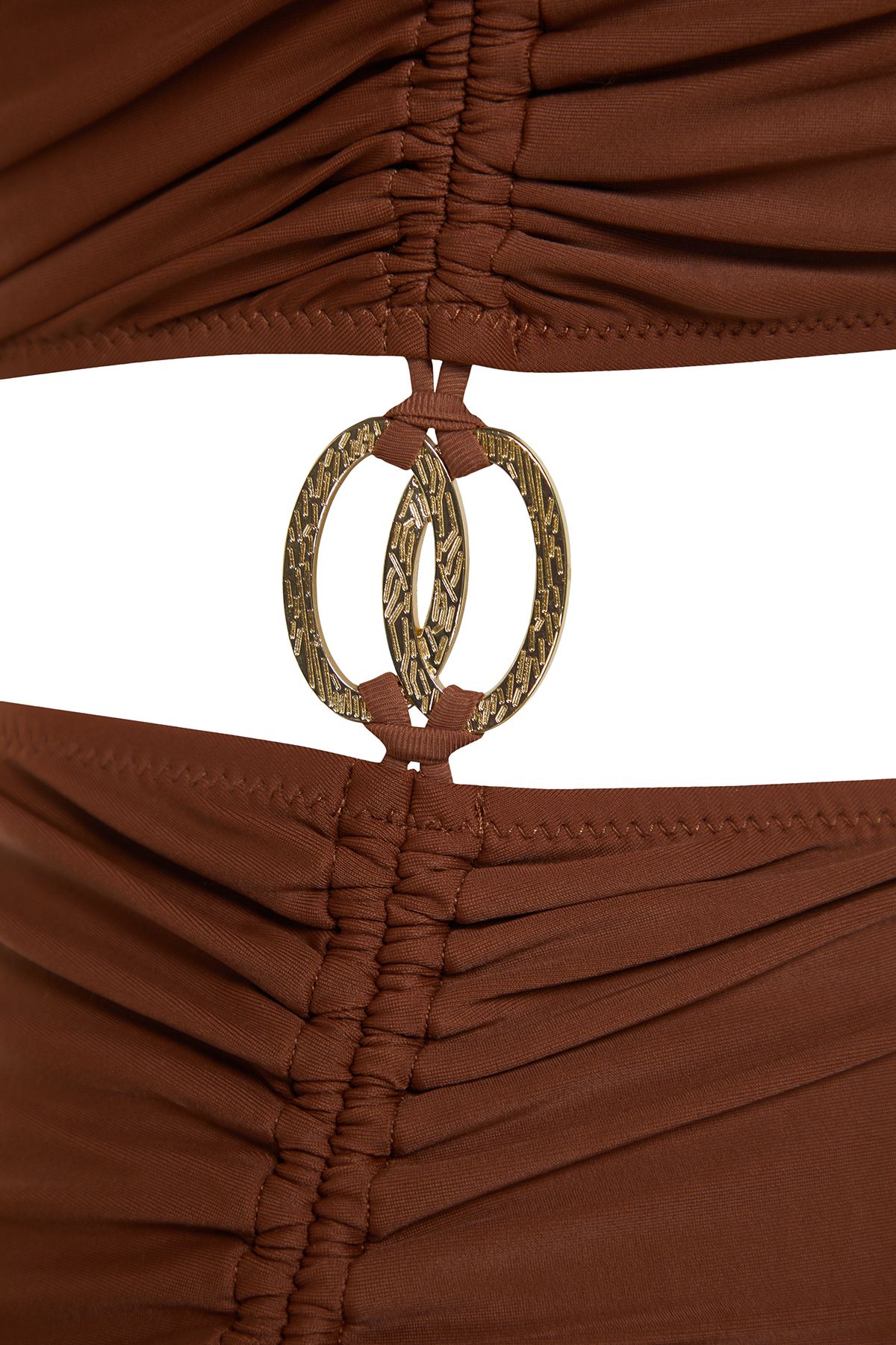 Trendyol Collection-Brauner Hipster-Badeanzug mit Single-Shoulder-Accessoire TBESS24MA00015 7