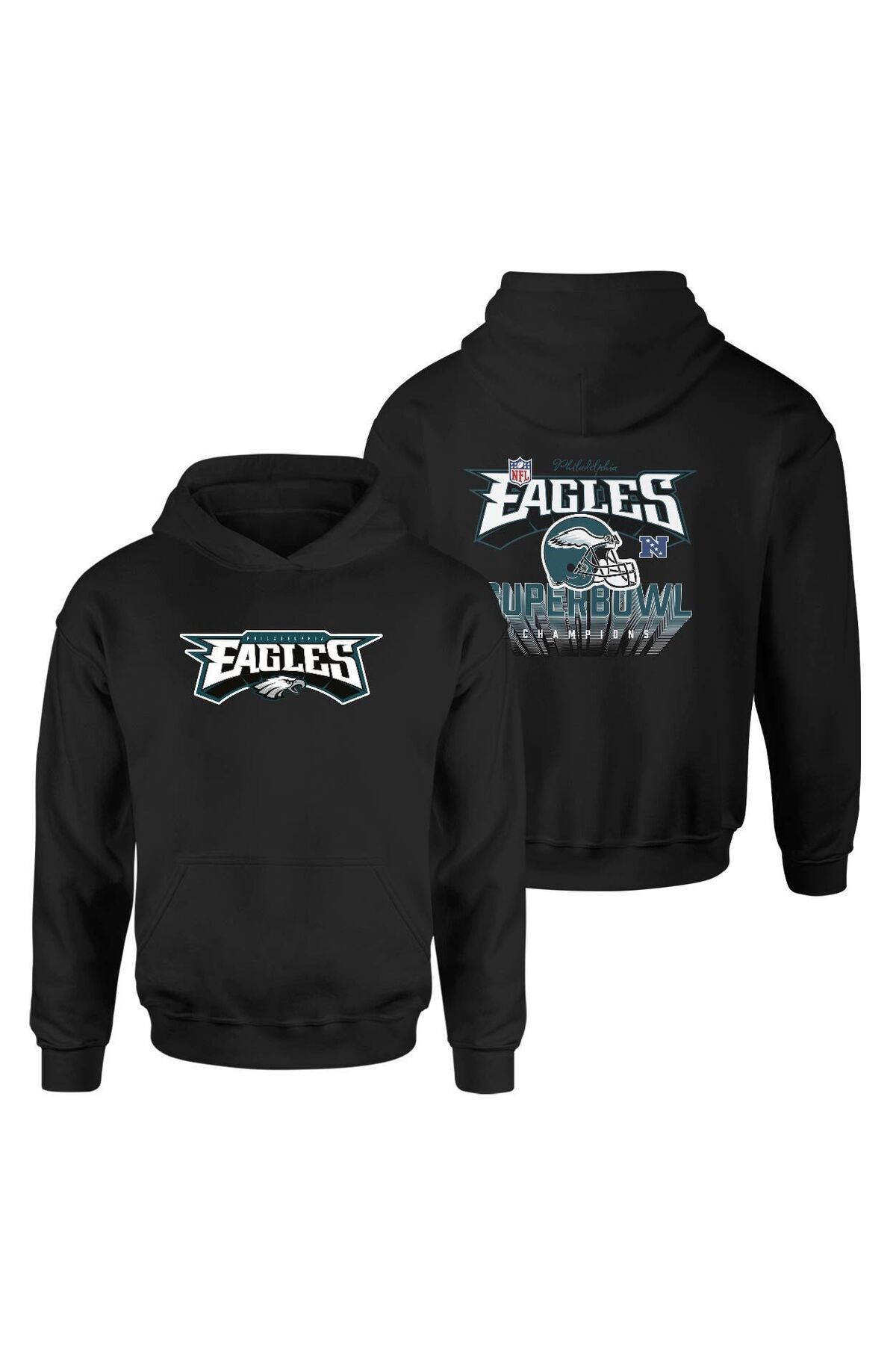 Pisa Art Philadelphia Eagles Super Bowl Champions Black Hoodie