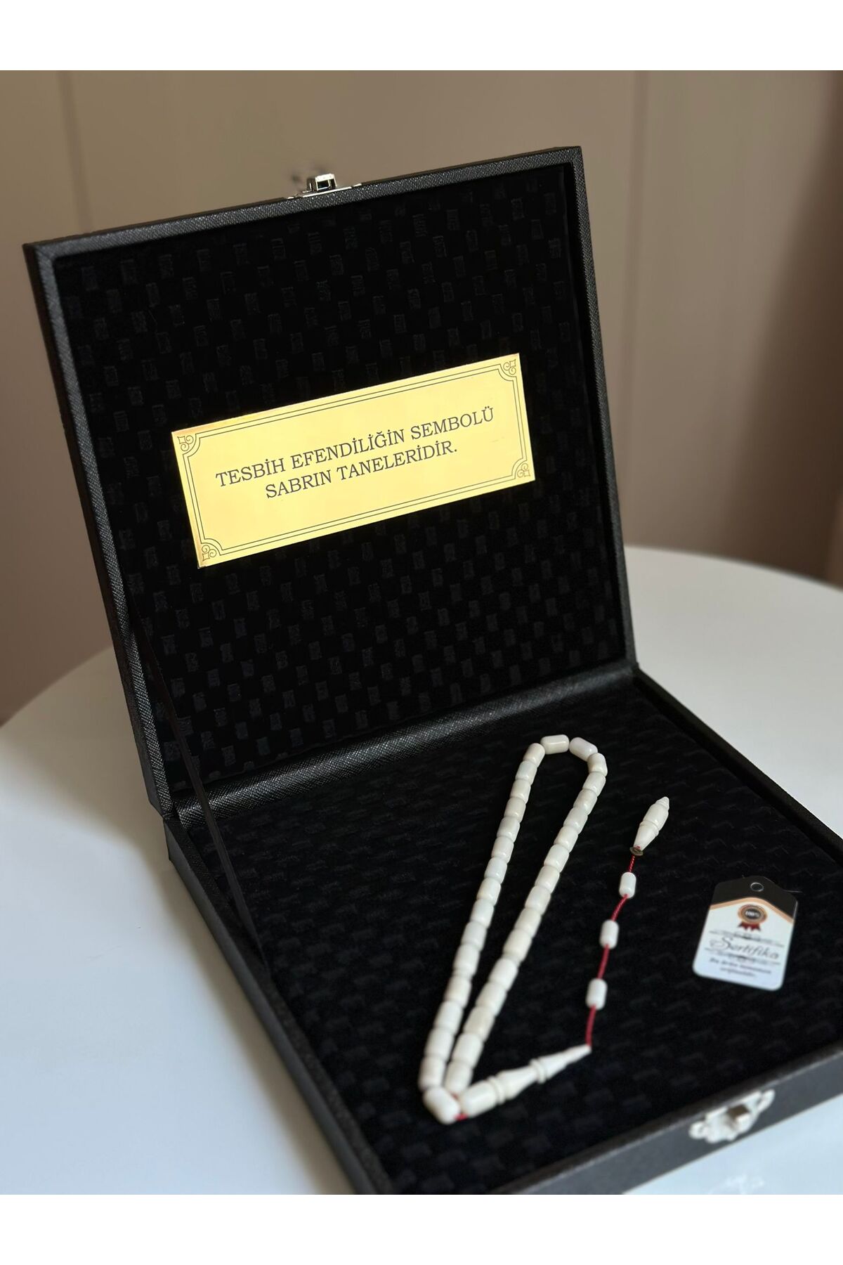 Special Written, Special Boxed Orange Rosary Master Signed Men's Gift Certificate with Special Name