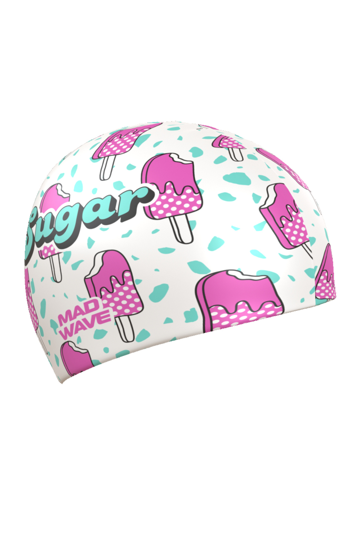 Mad Wave M0553 21 0 02W Silicone cap SUGAR, One size, White Bone