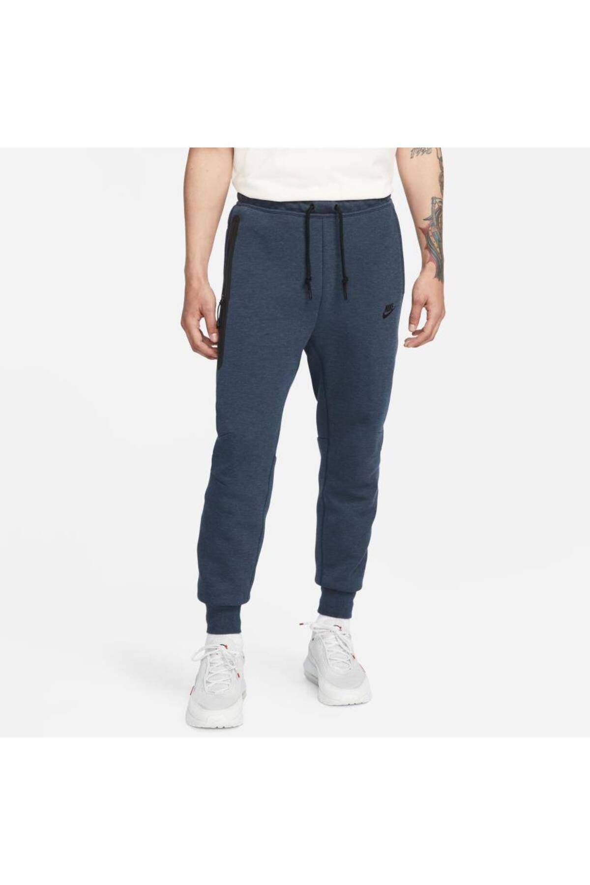 Nike Sports Sweatpants Dark blue Normal Waist Trendyol