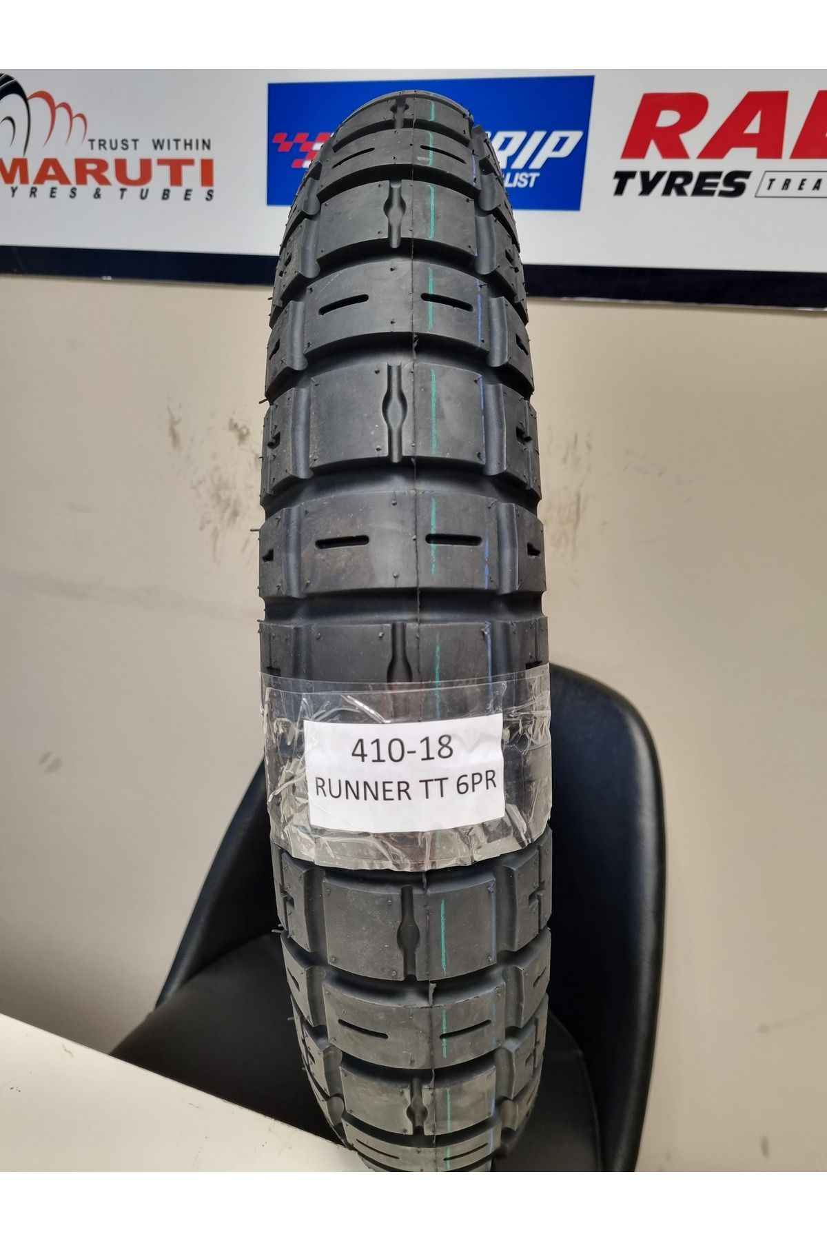 TDT TYRES 410-18 MOTORSİKLET LASTİĞİ TT+İÇ LASTİK (TUBETYPE-İÇ LASTİKLİ TİP) RUNNER002
