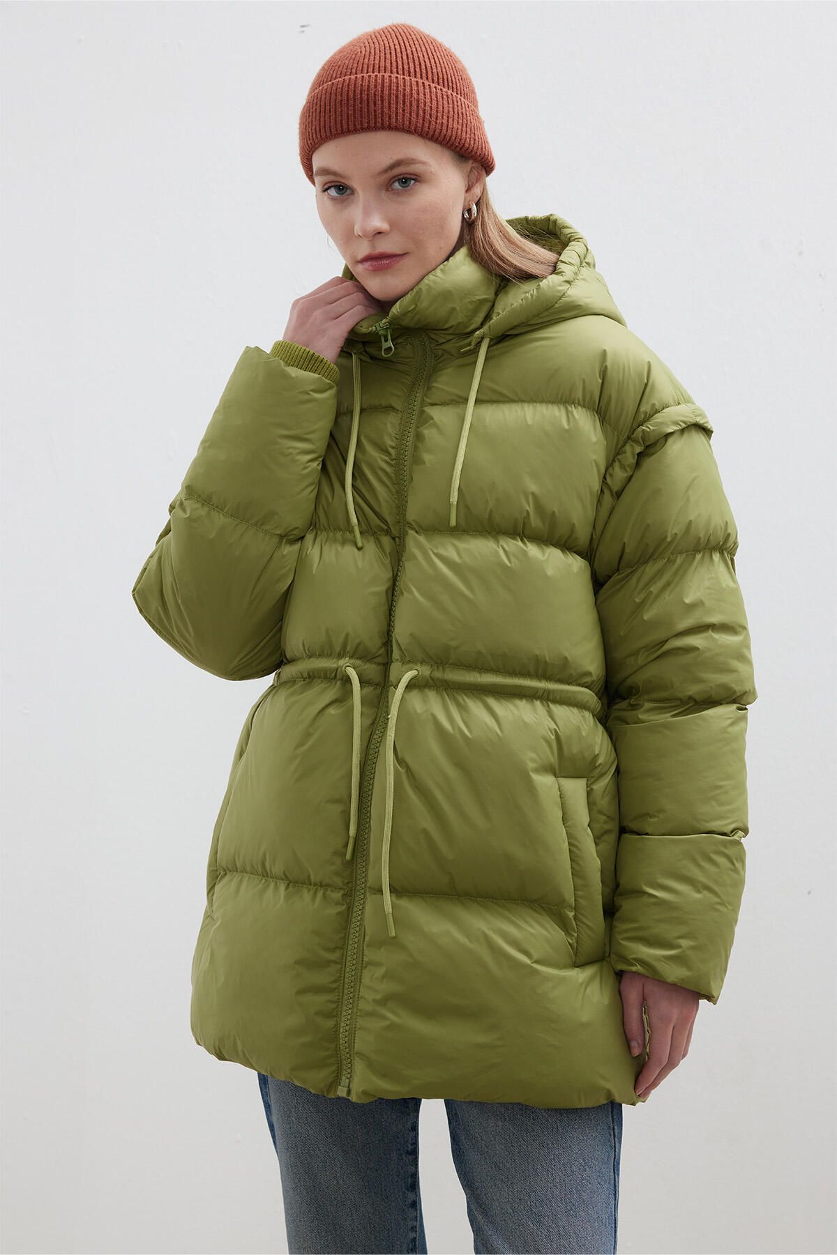Manuka-Inflatable Coat with Removable Sleeves GREEN 7