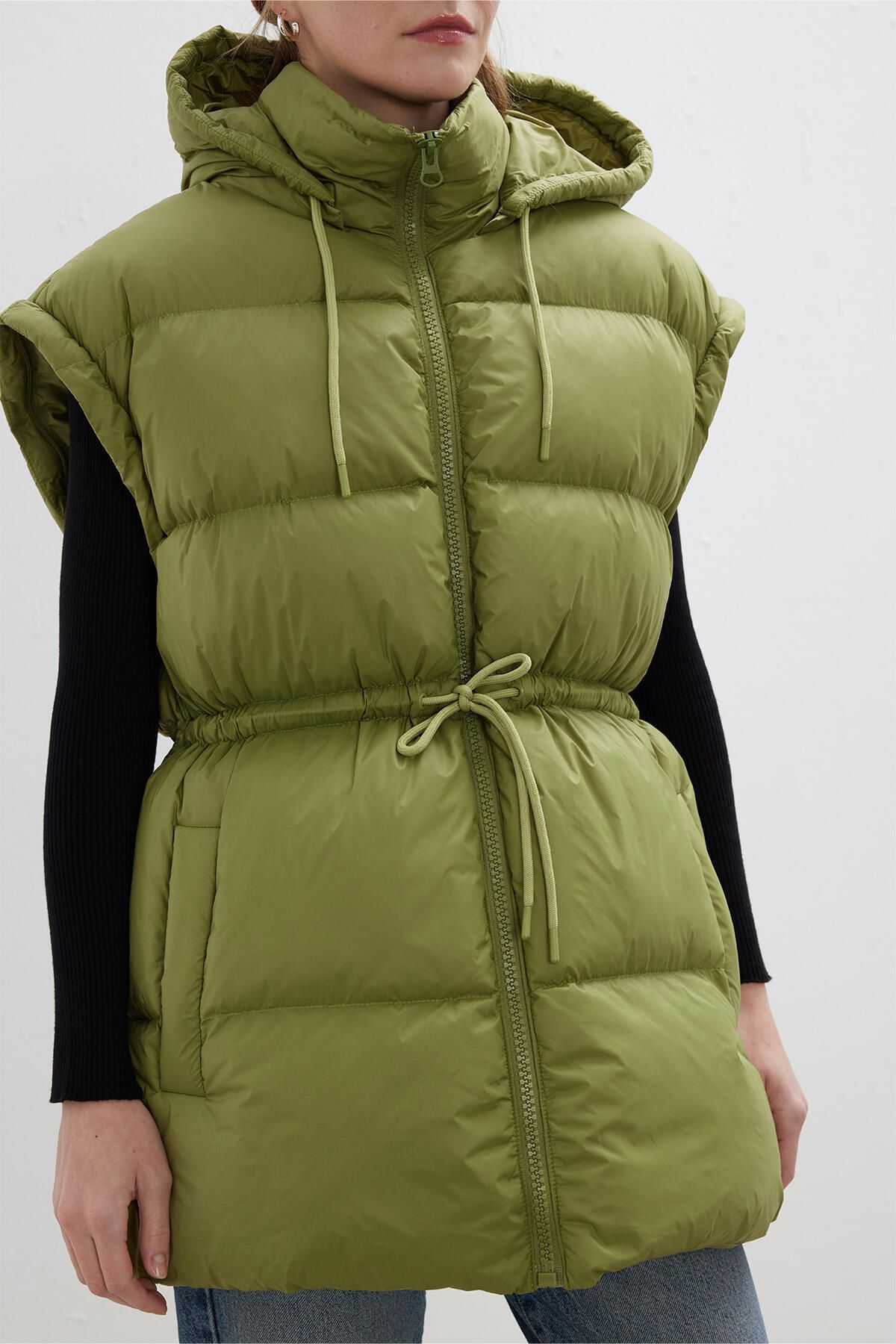 Manuka-Inflatable Coat with Removable Sleeves GREEN 4