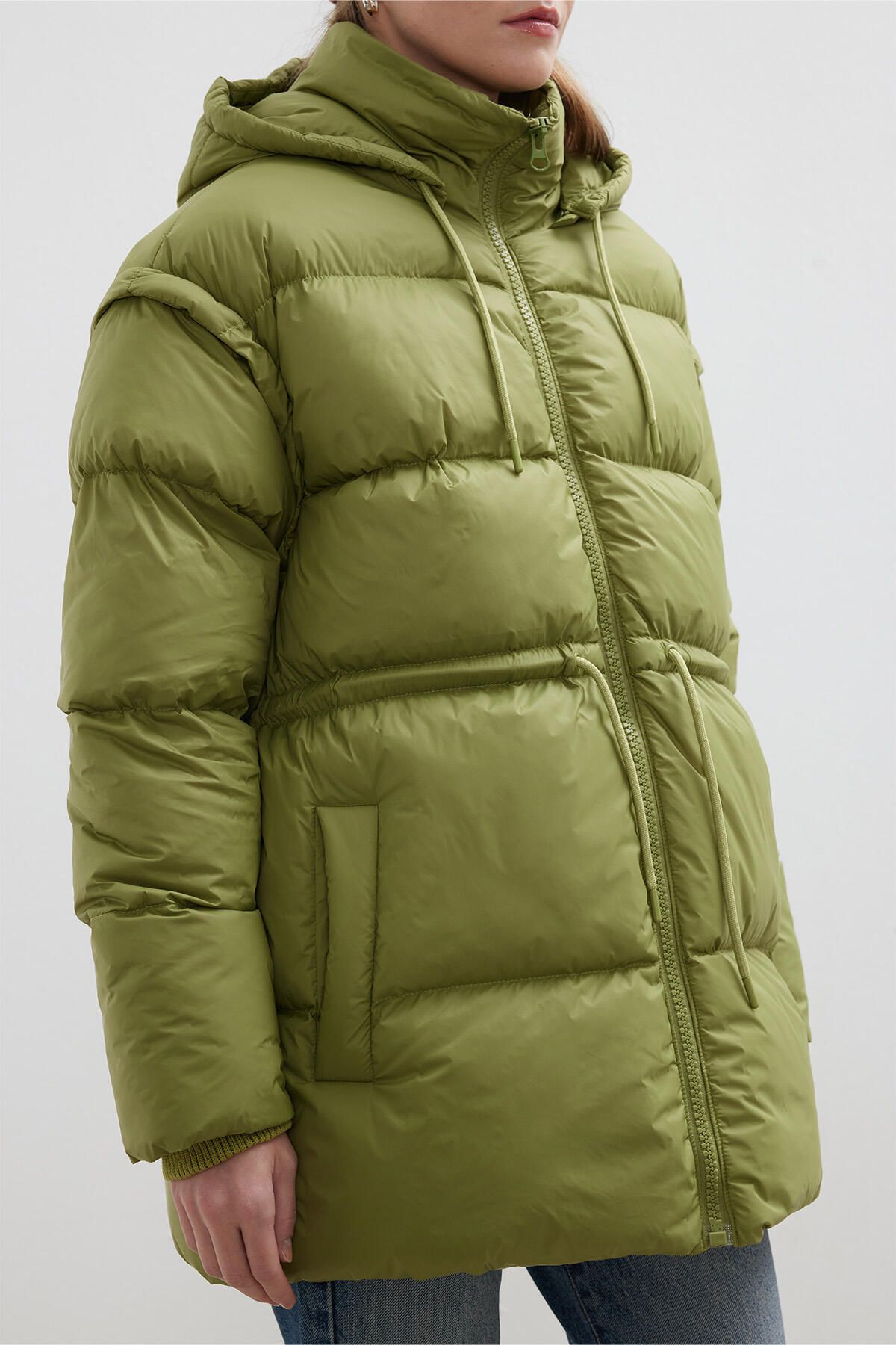 Manuka-Inflatable Coat with Removable Sleeves GREEN 5