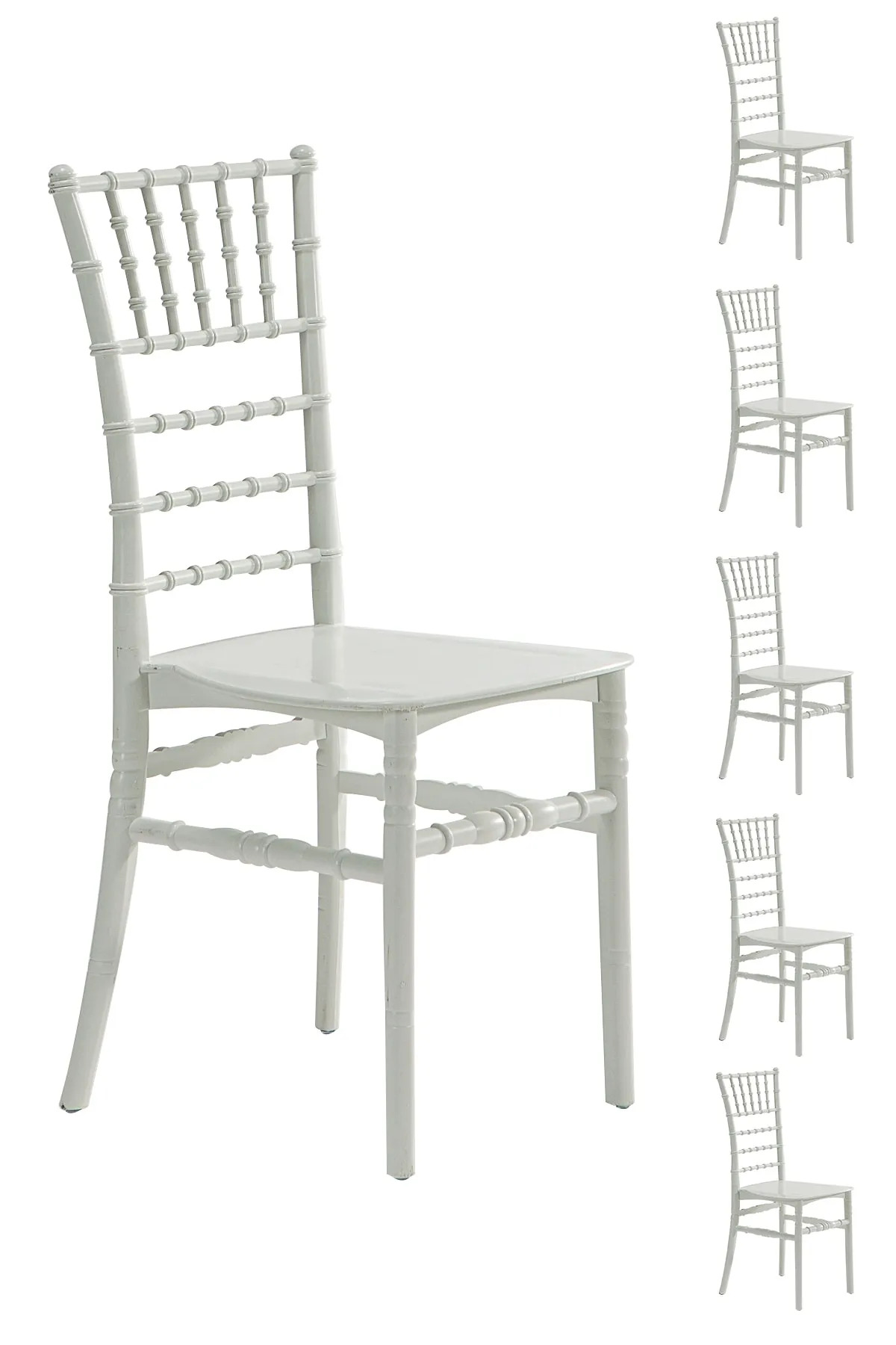 MOBETTO 6 Adet Soho Beyaz Sandalye / Balkon-bahçe-mutfak