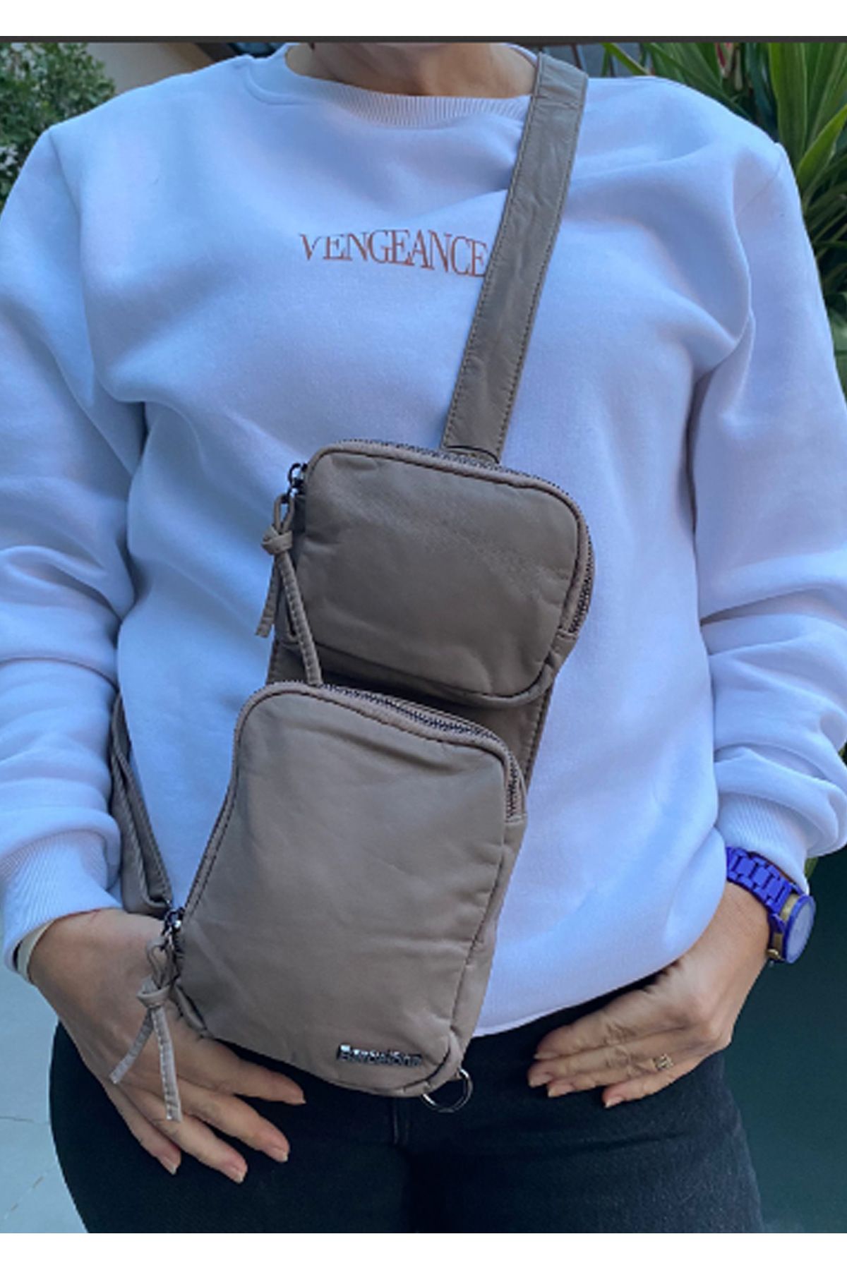 کیف پیام رسان چند رنگ زنانه 1828 شستشو چرمی اورجینال Bagist