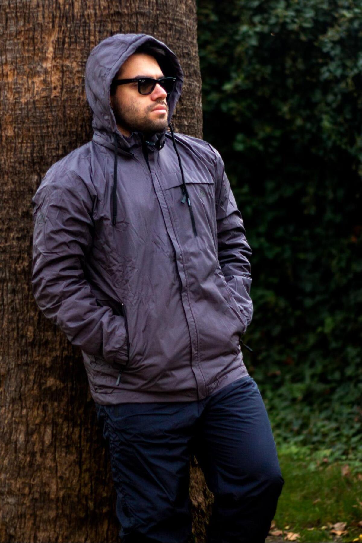 کاپشن مردانه خاکستری Azıcık Akıllı | 23EMNTR860 اورجینال - تصویر 3