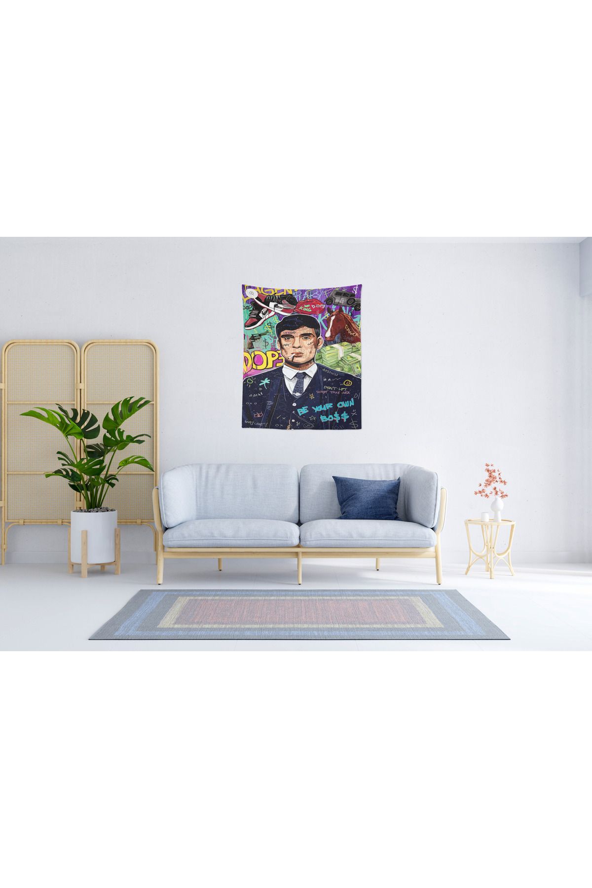 move home-Patterned fabric wall covering, tapestry 3