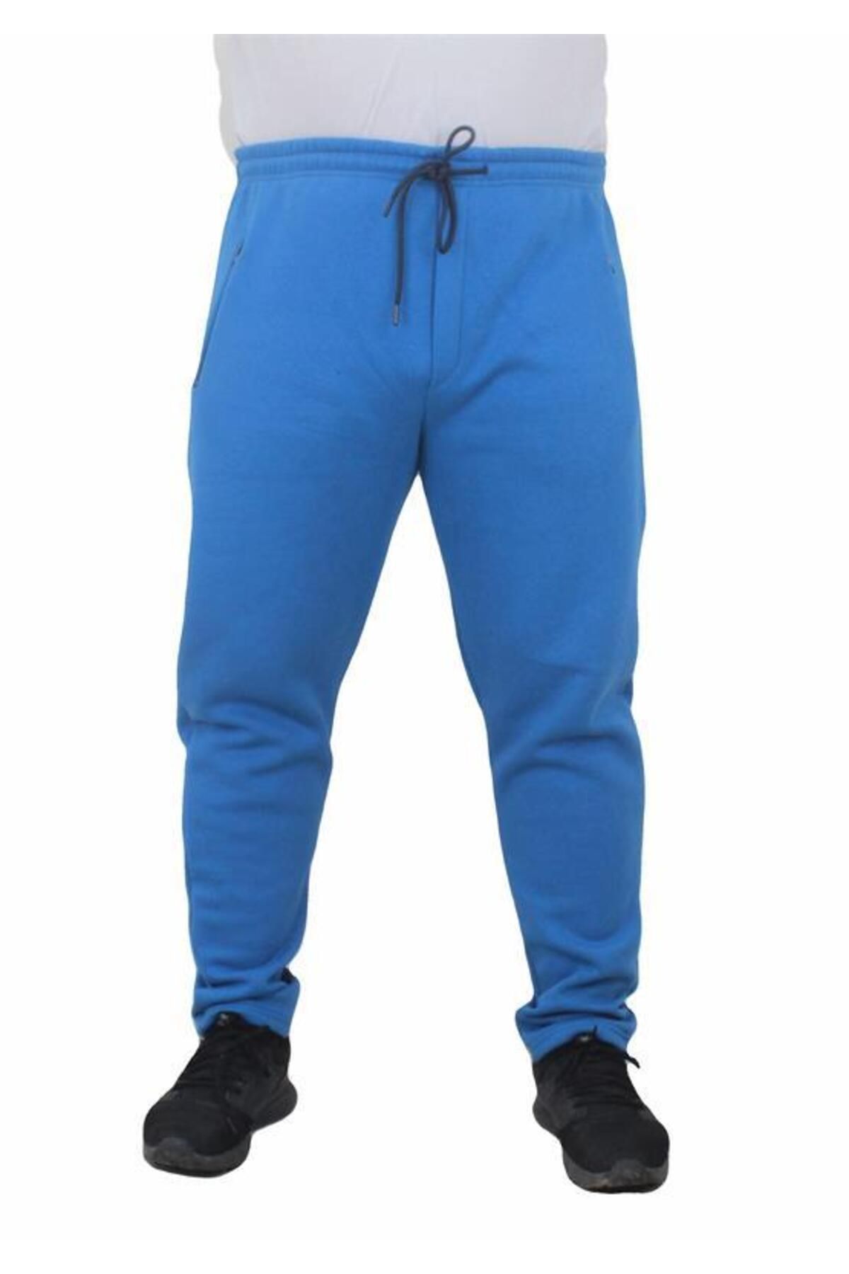 Starbattal Pantaloni De Sport Cu Fermoar Mărime Mare 3ip Saks Masculin - 6XL