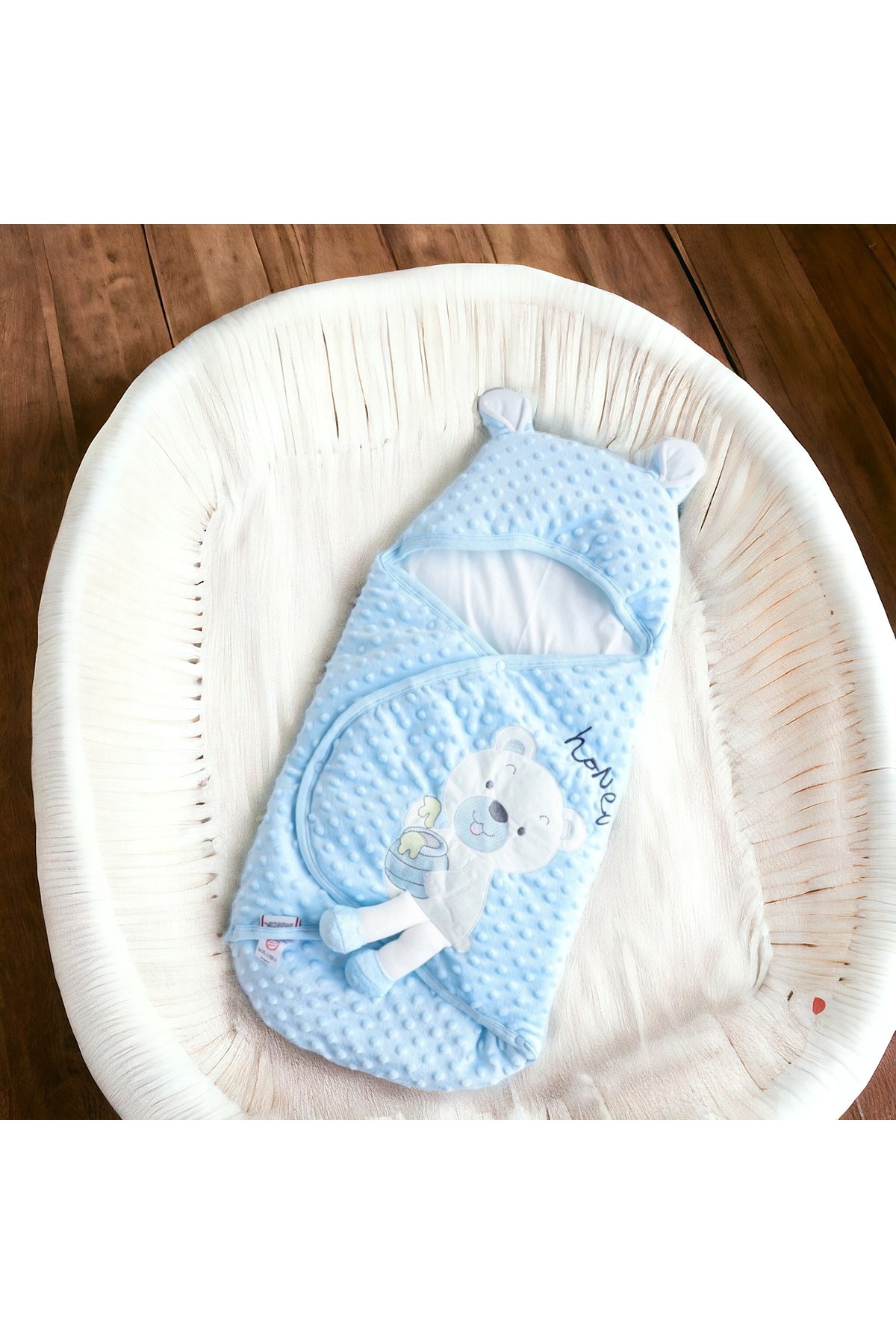 Necix's 6LI SEVİMLİ AYILAR DOĞUM SET(10’LU HASTANE ÇIKIŞ,BEBEK ÇANTASI,KUNDAK,BATTANİYE,MENDİL VE ÇORAP SET) fotoğrafı 6 (önizleme)