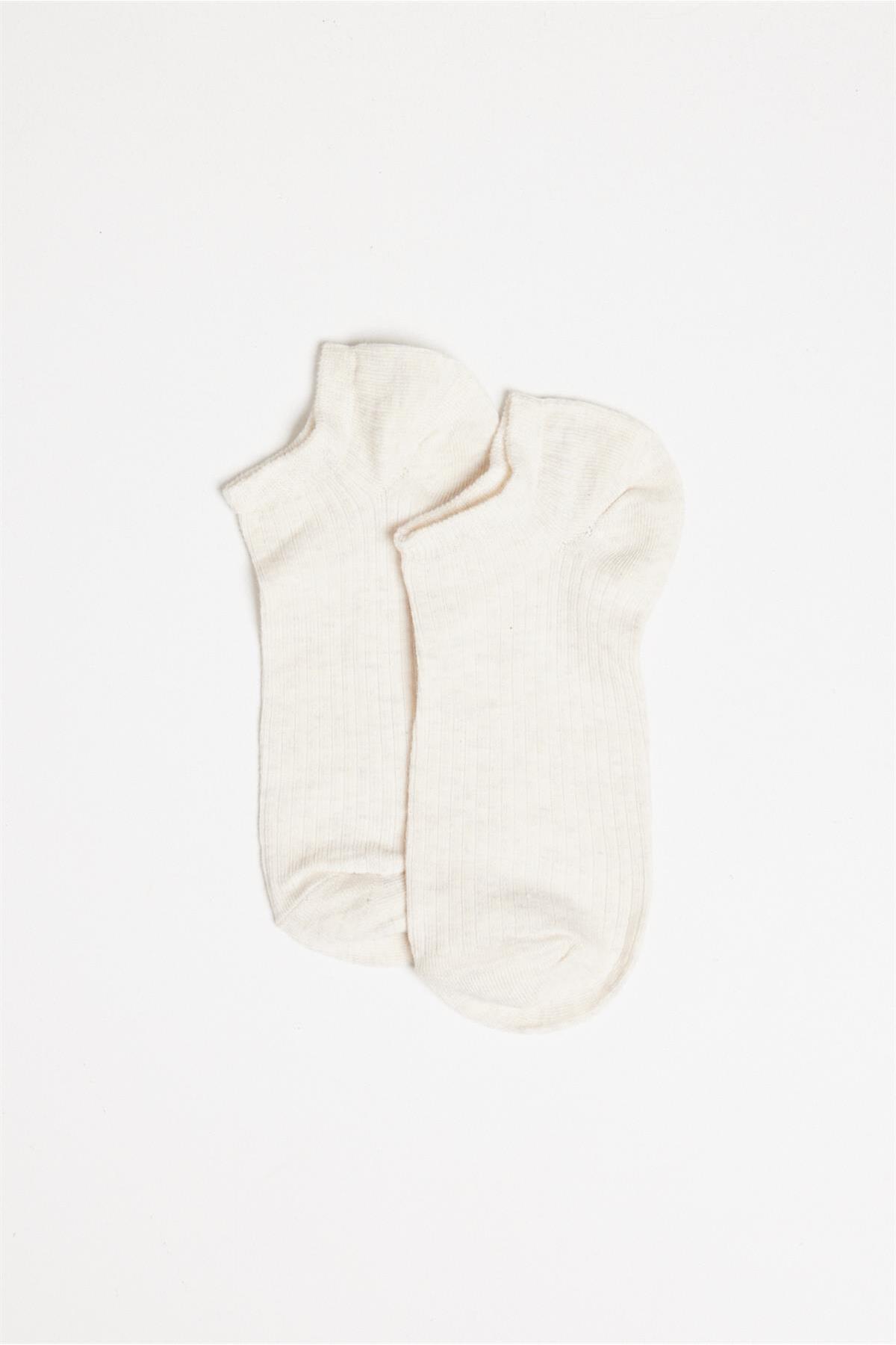 Cotton Women's Booties Socks Beige