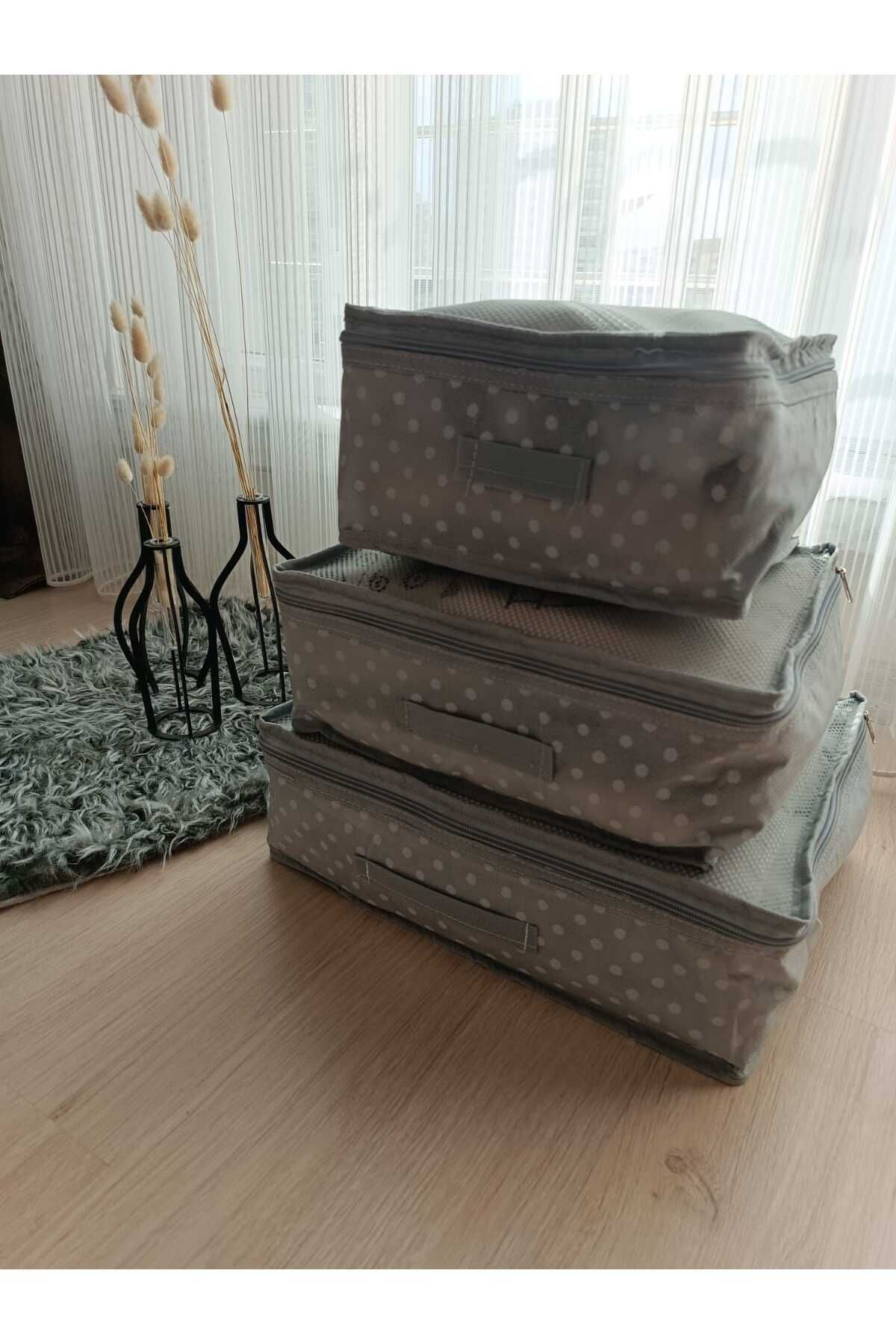 HOMELİFE EV TEKSTİL Puantiyeli Baby Doğum Hastane Çıkışı Düzenleme Çantası