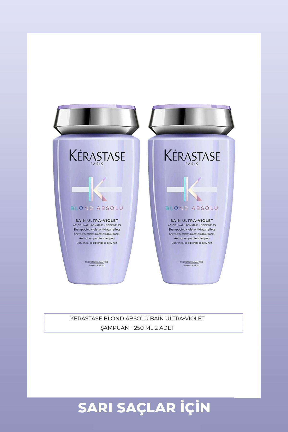 بلوند ست ماوراء بنفش Absolu Bain انعکاس ناخواسته نارنجی را خنثی می کند Kerastase
