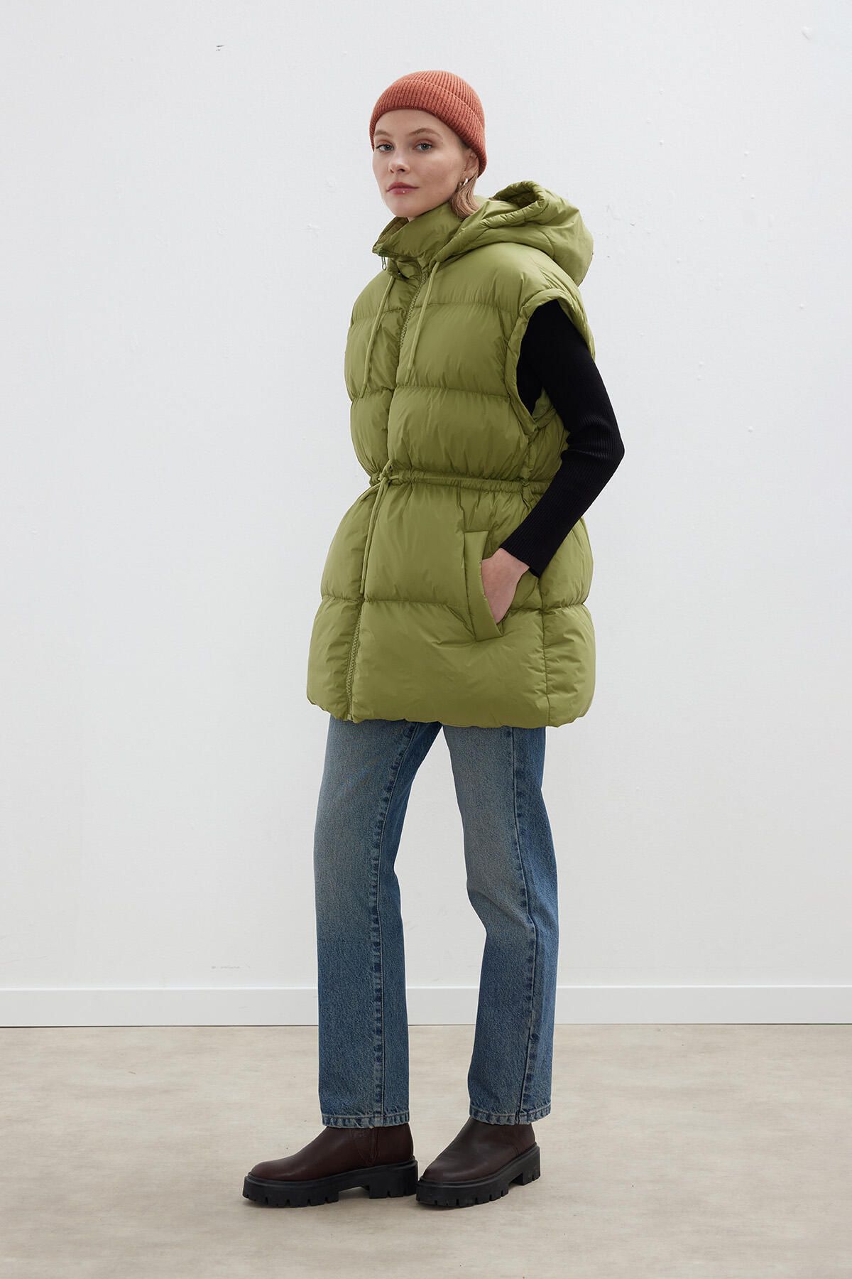 Manuka-Inflatable Coat with Removable Sleeves GREEN 3