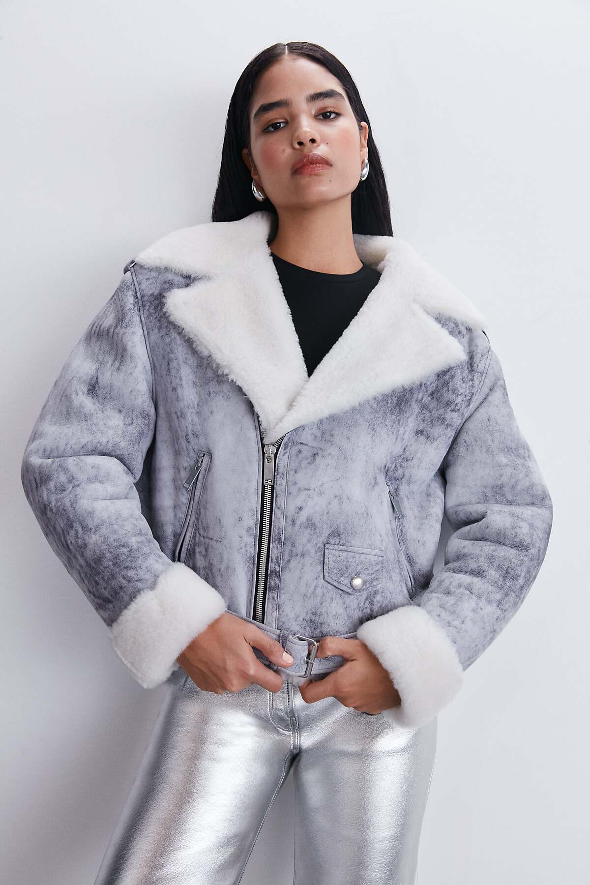 کت خز بره الا İLKNUR DİK LEATHER