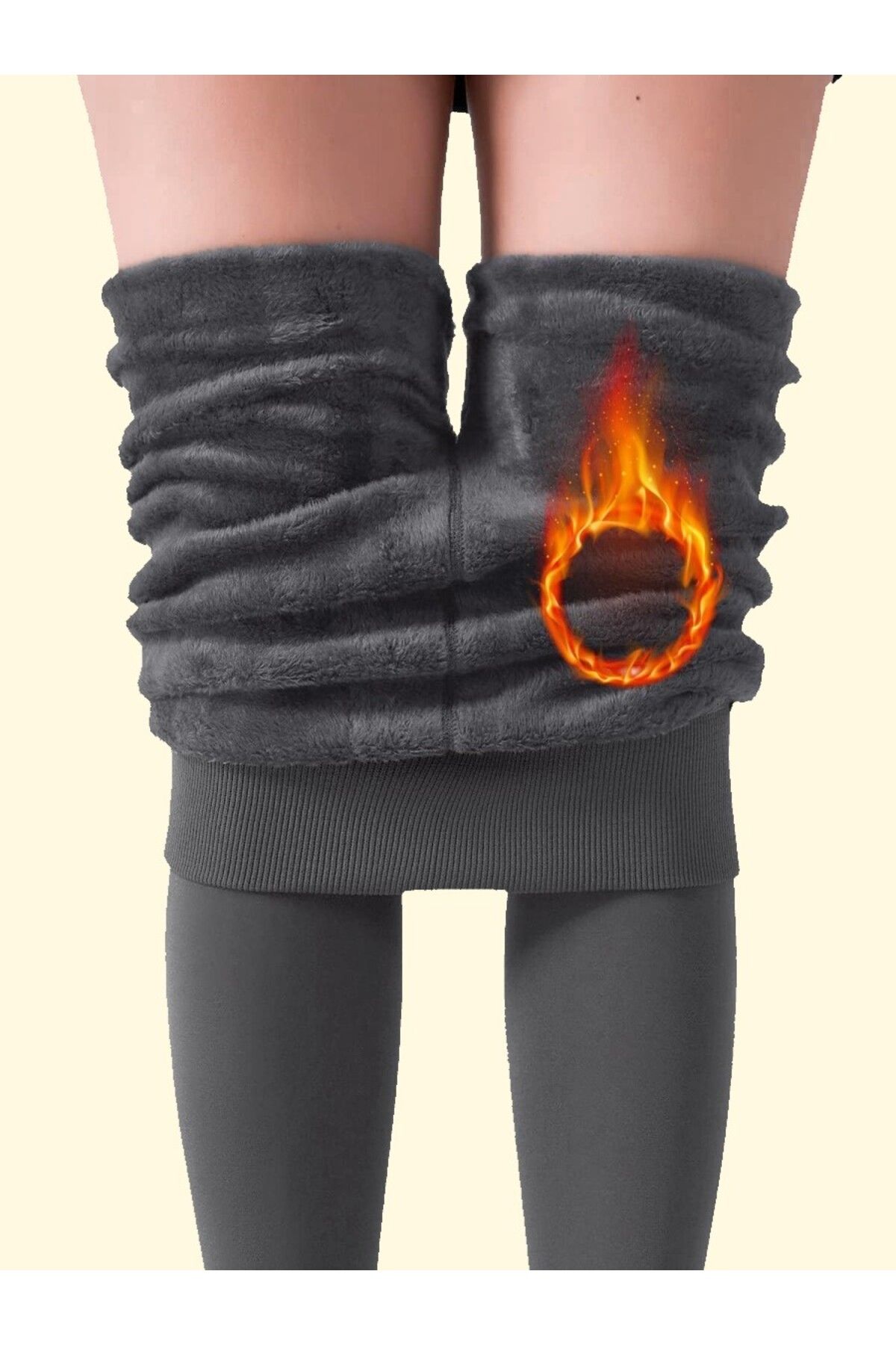 M ST R K Ravena Model Knitted Warm and Firming Thermal Pantyhose Gray Color Trendyol