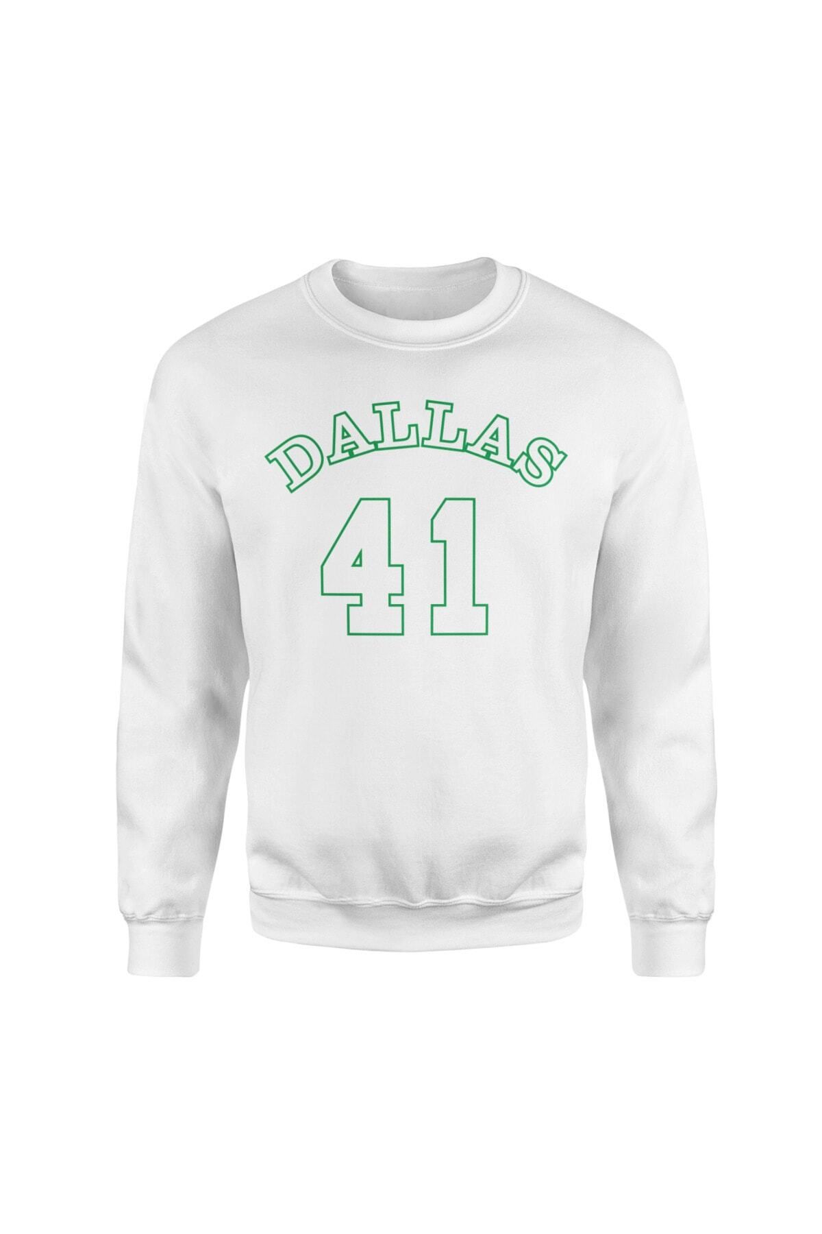 Pisa Art Dirk Nowitzki White Sweatshirt Trendyol