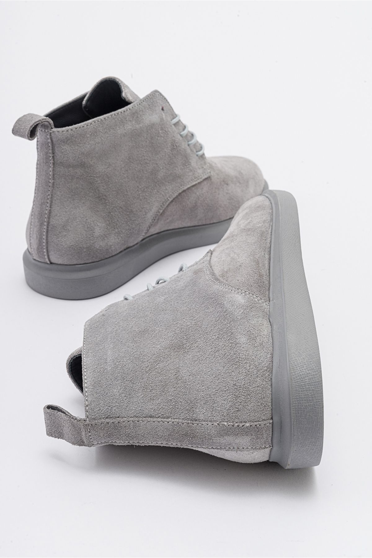 چکمه و بوتی خاکستری زنانه های چرمی واقعی Velo Grey luvishoes
