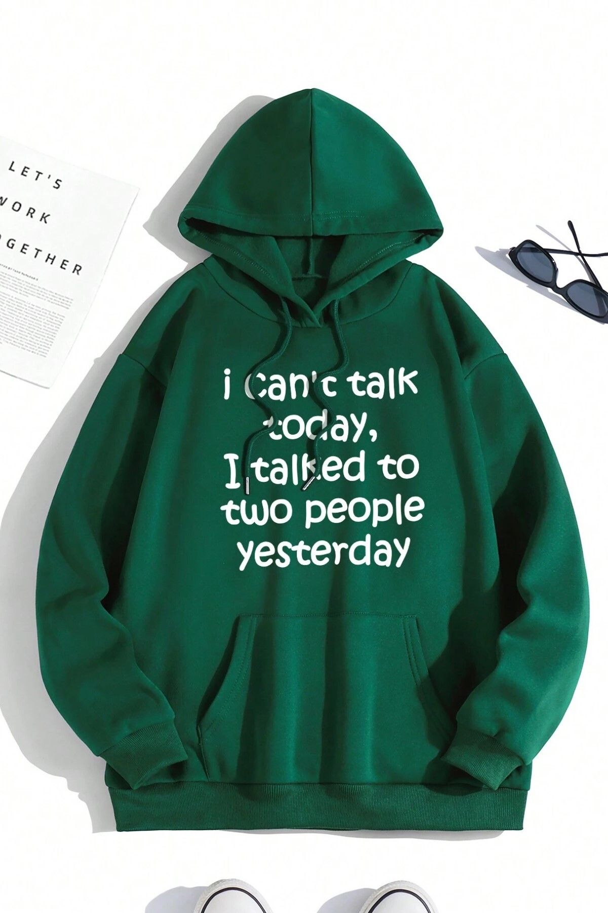 ronay butik-NEFTY GREEN I CAN'T TALK PRINTED SWEATSHIRT 1