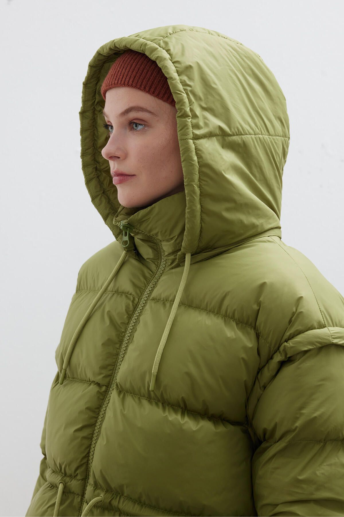 Manuka-Inflatable Coat with Removable Sleeves GREEN 2