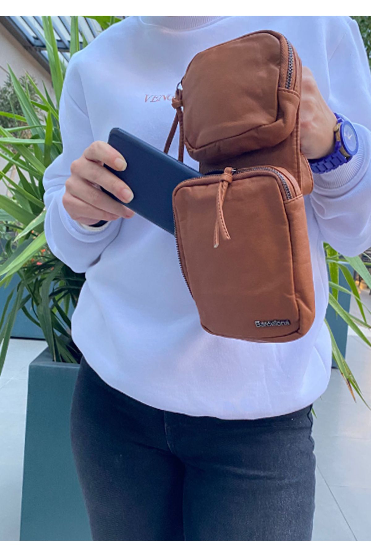 کیف پیام رسان چند رنگ زنانه 1828 شستشو چرمی اورجینال Bagist