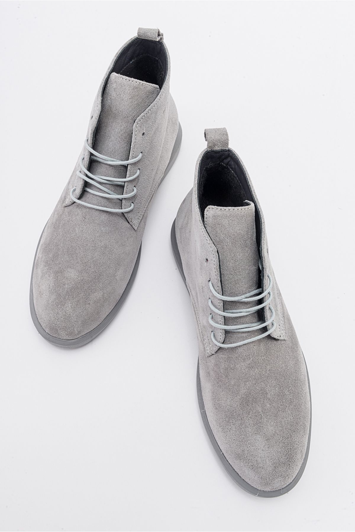 چکمه و بوتی خاکستری زنانه های چرمی واقعی Velo Grey luvishoes