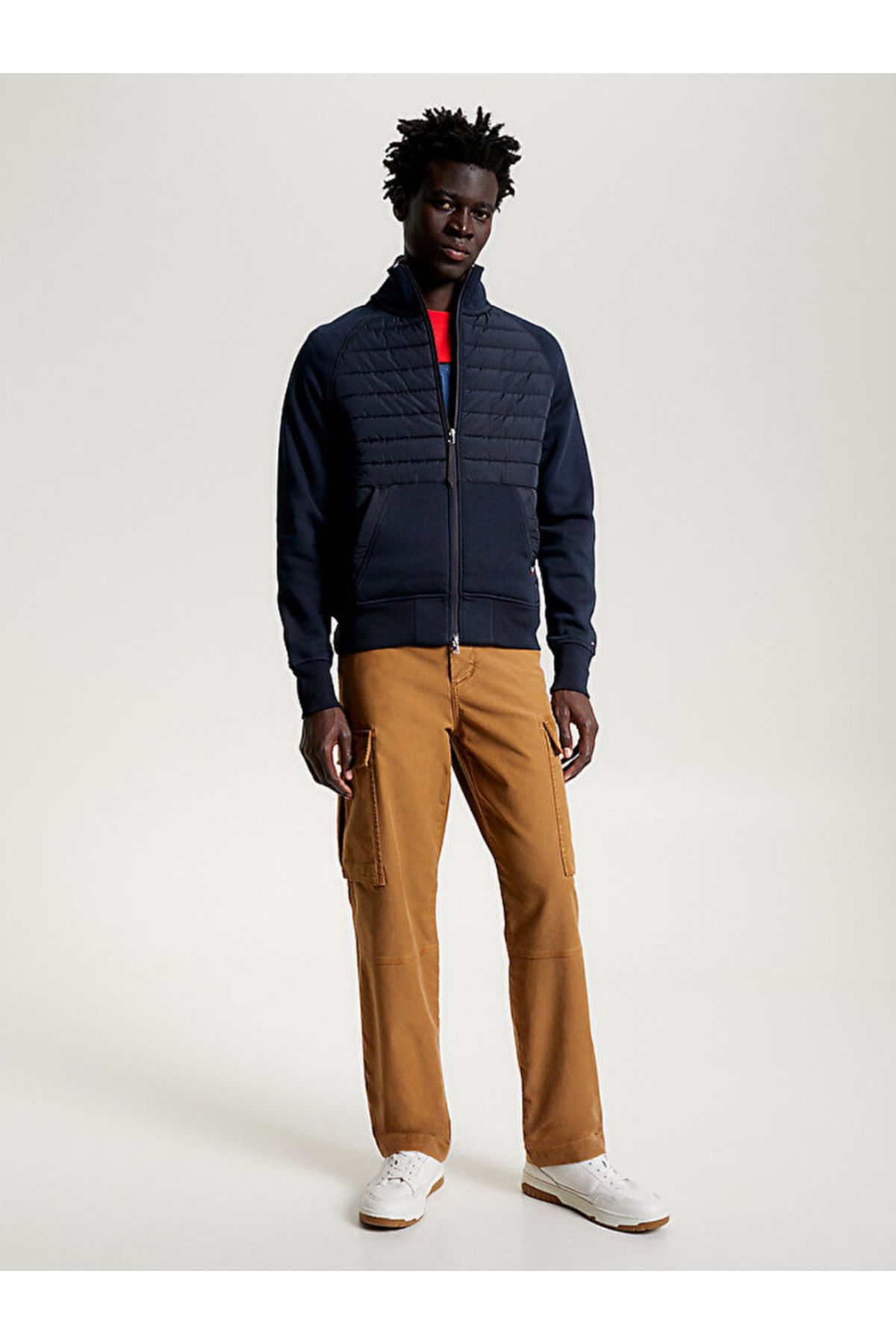 Tommy hilfiger mix media zip front best sale