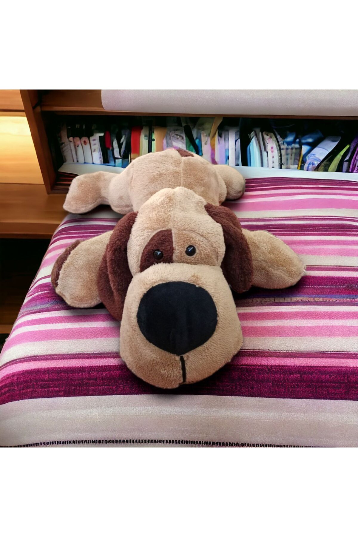 Toyzz 120 Cm Giant Size Coffee Lying Kopek Sleeping Friend Hugging Pelus Toy
