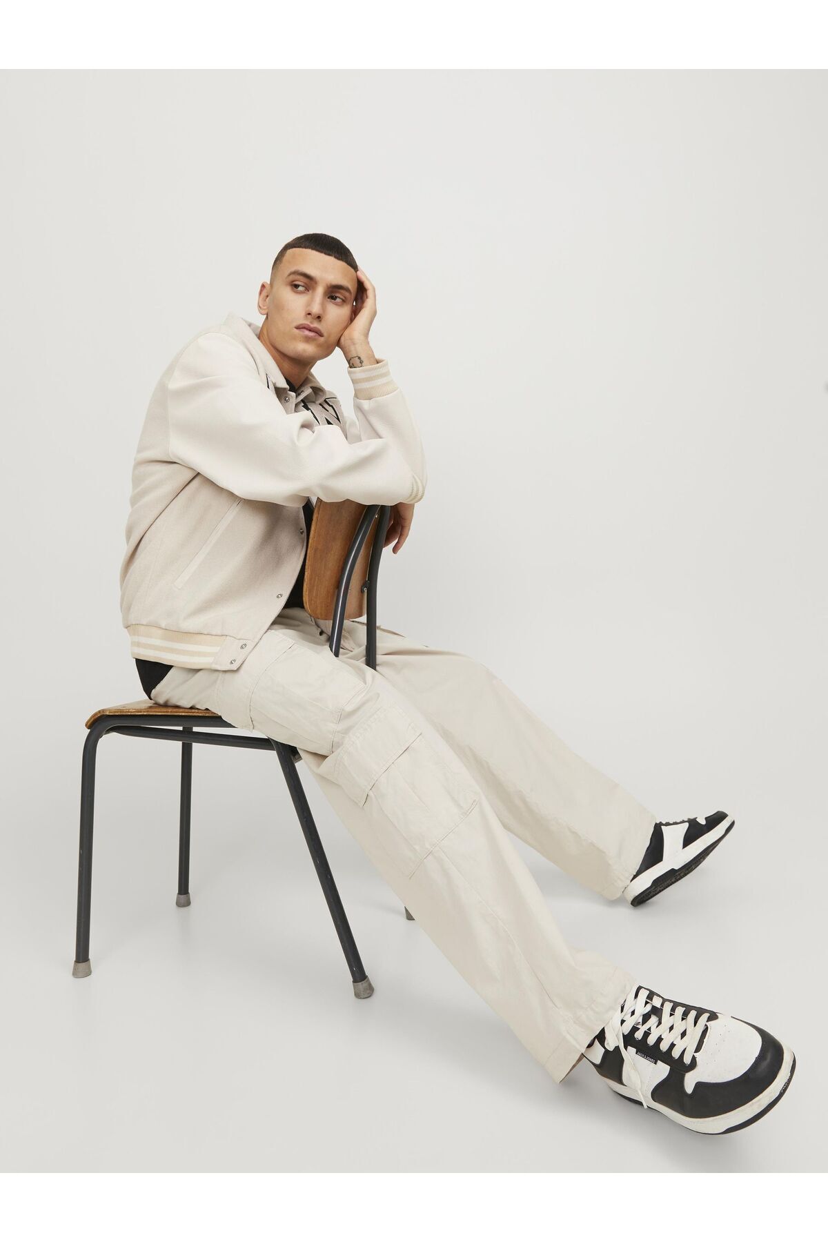 شلوار جک اند جونز مردانه پنبه ای بژ  راسته کارگو فاق نرمال   Straight/استریج کژوال/روزمره | Jack & Jones 12249002 BD - تصویر 8