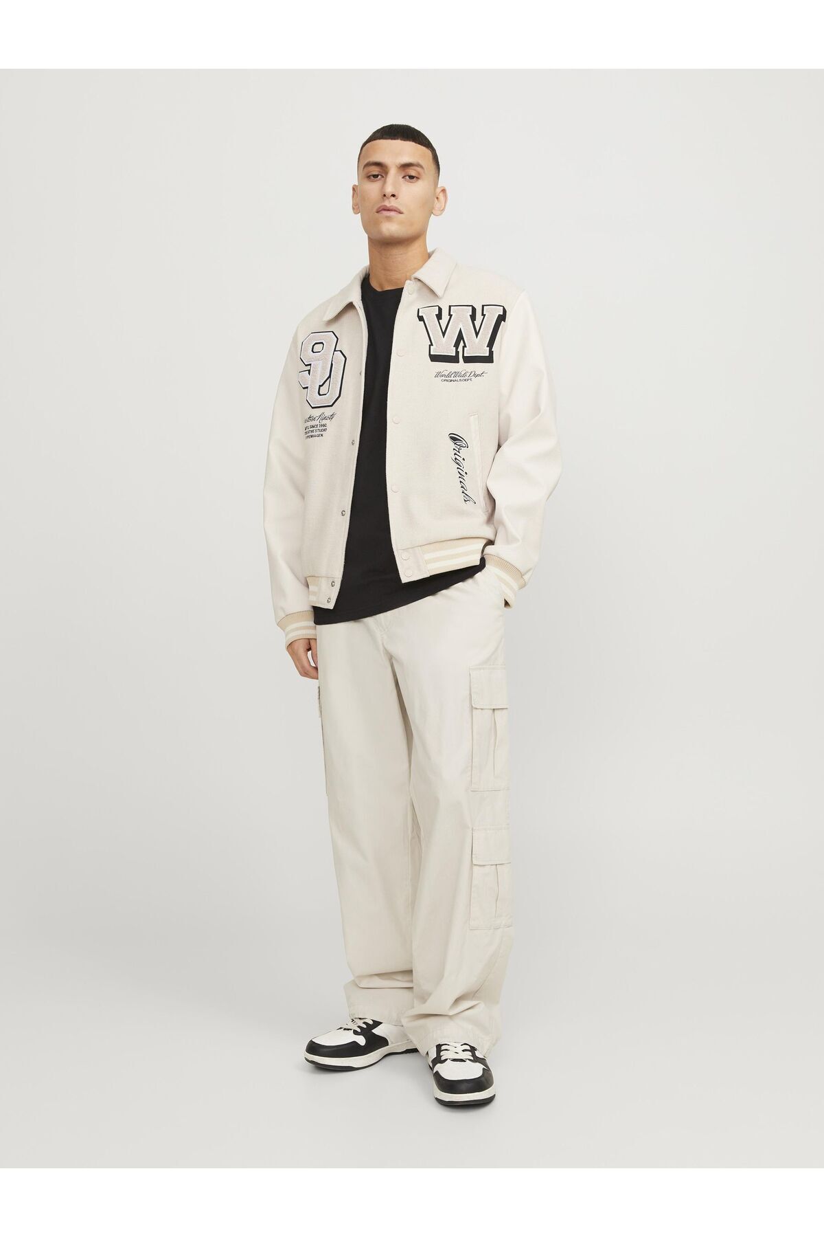 شلوار جک اند جونز مردانه پنبه ای بژ  راسته کارگو فاق نرمال   Straight/استریج کژوال/روزمره | Jack & Jones 12249002 BD - تصویر 5