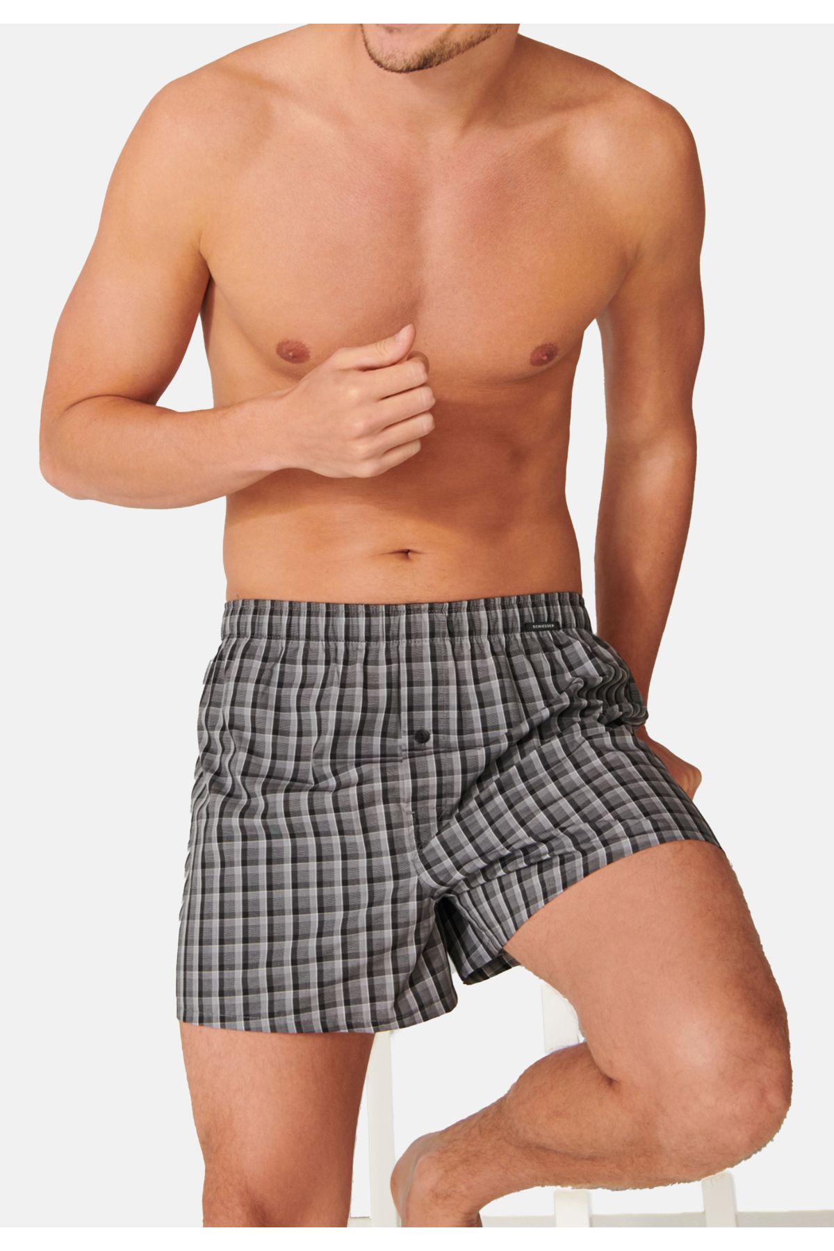 Schiesser-2er-Pack Web-Boxershorts 4