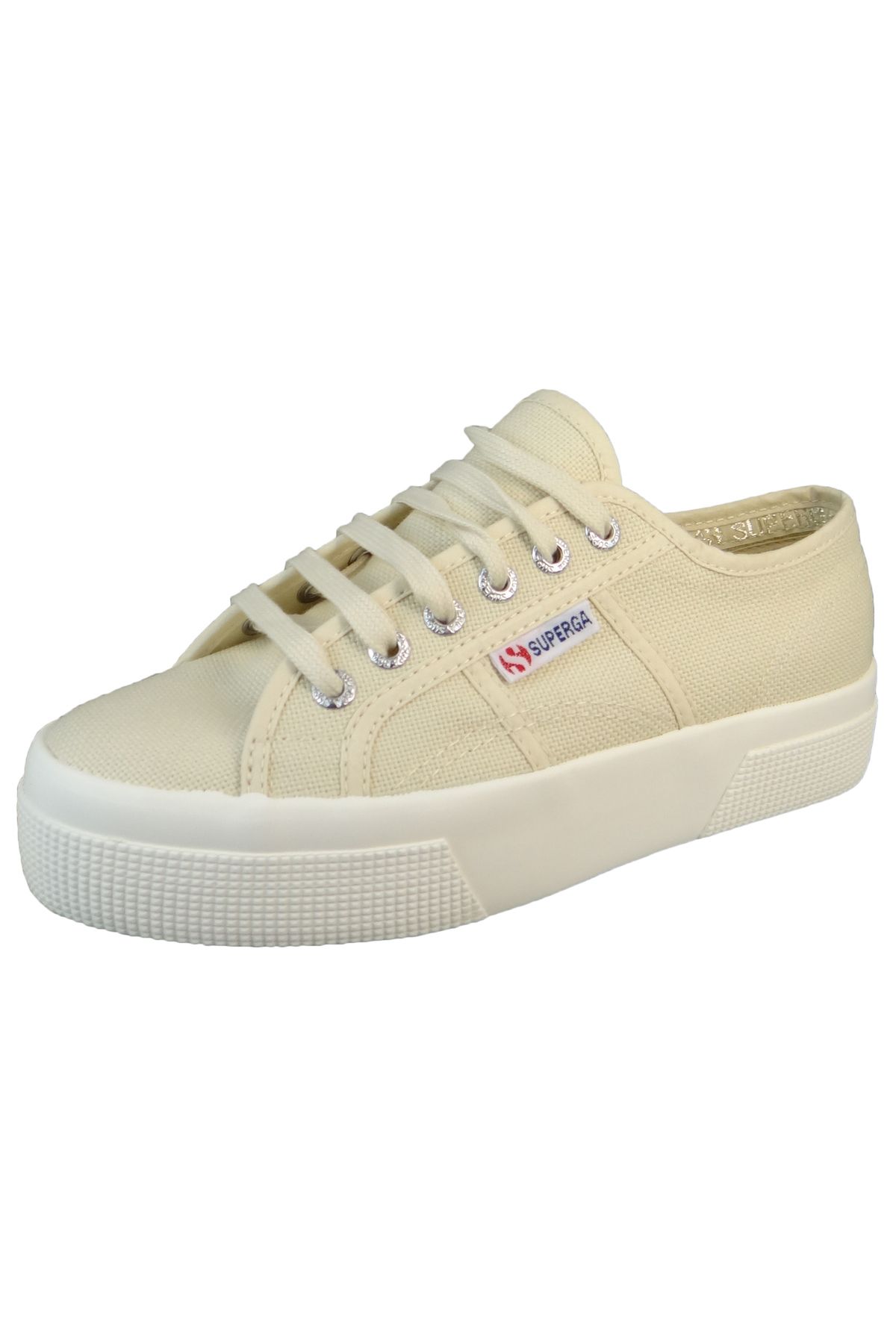 Superga Sneaker Beige Plateau Absatz