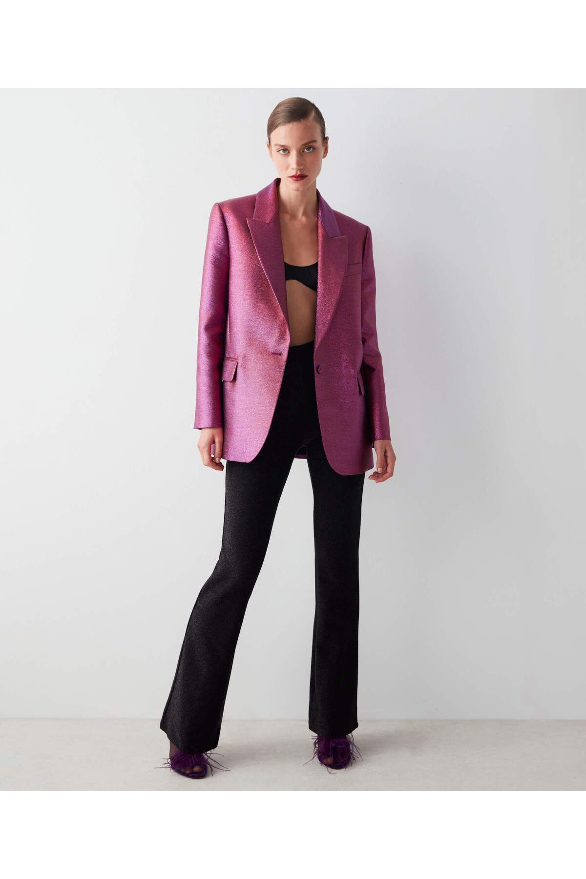 Zara purple sale velvet suit